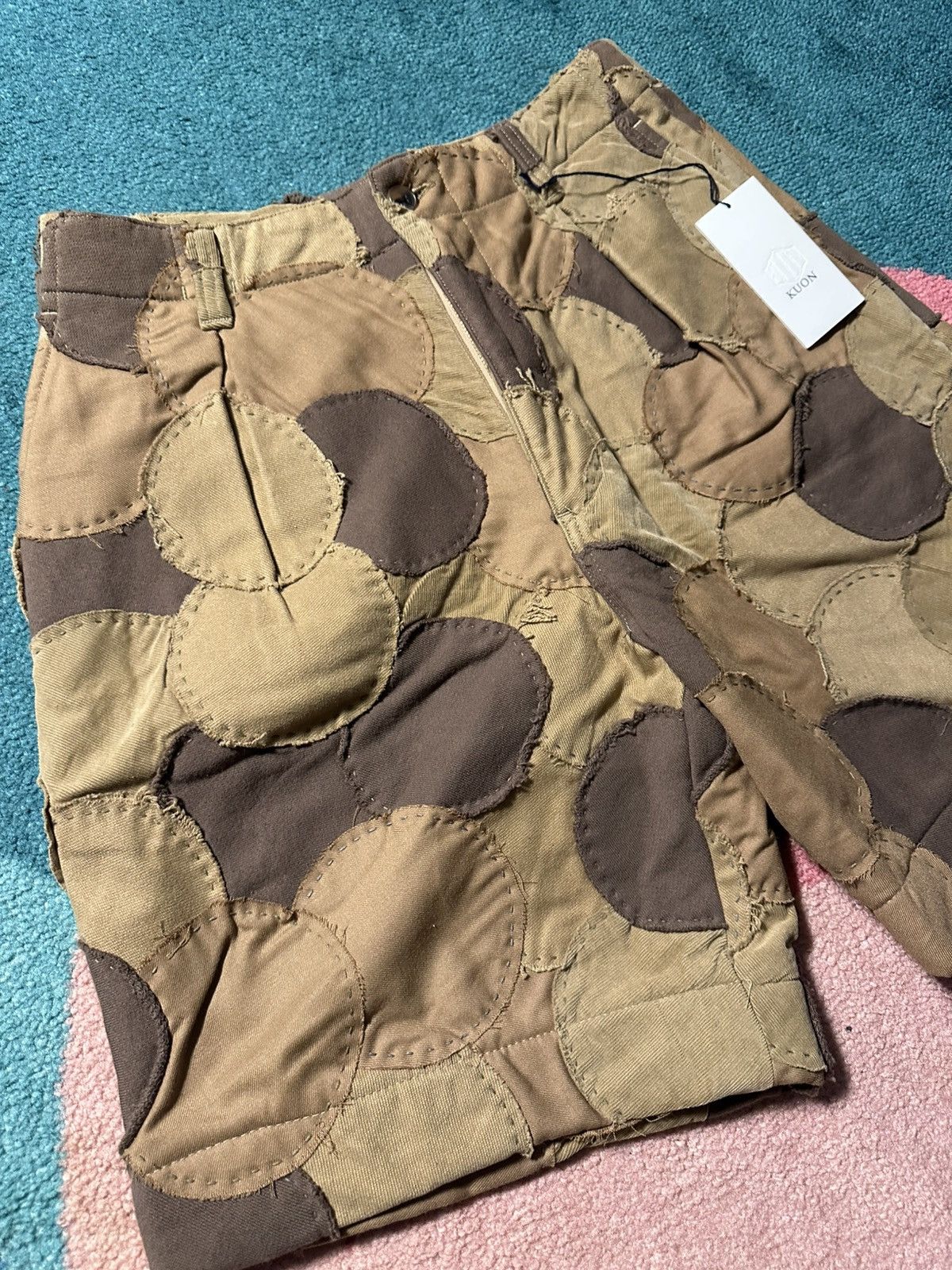 KUON Kuon Sashiko Patchwork 3/4 Trousers Size US 32 / EU 48 - 3 Thumbnail