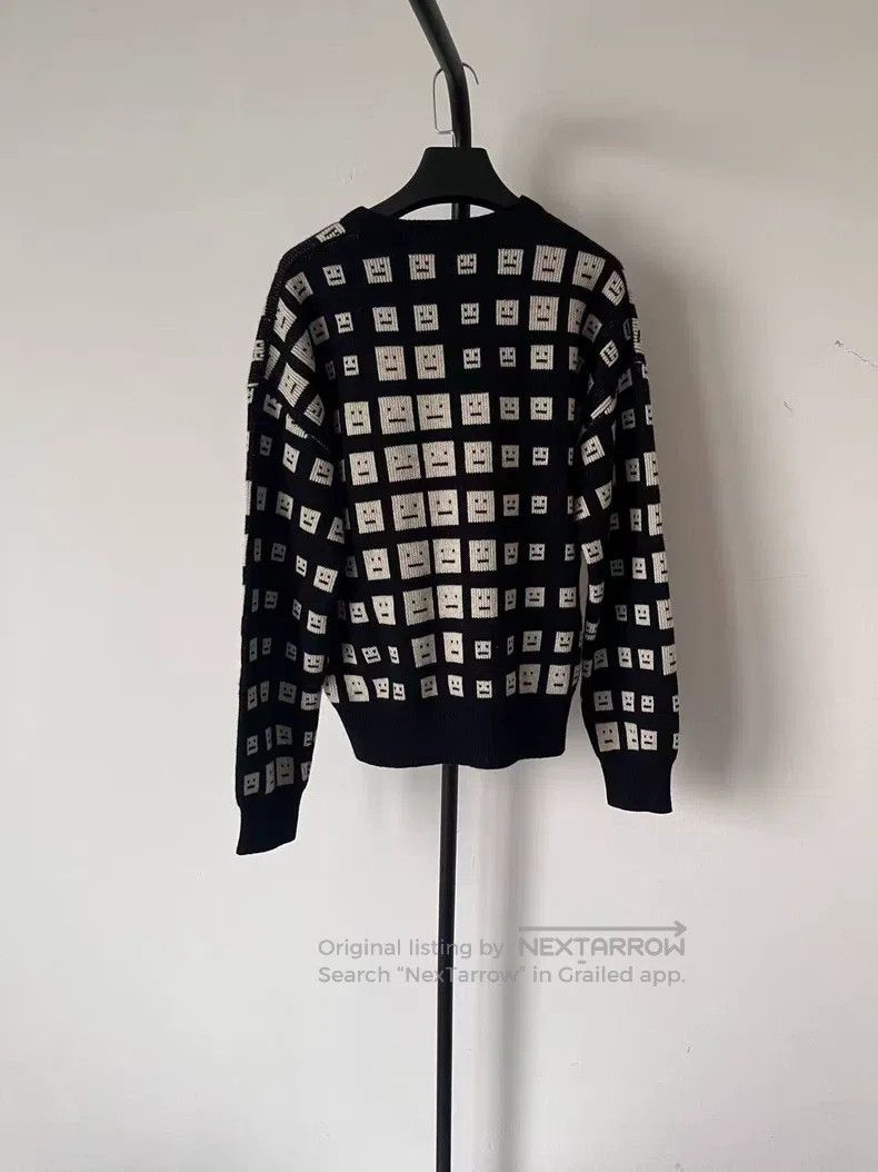 Acne Studios Acne Studios Smiley Face Motif Plaid Check Knit Sweater Size US XS / EU 42 / 0 - 2 Thumbnail