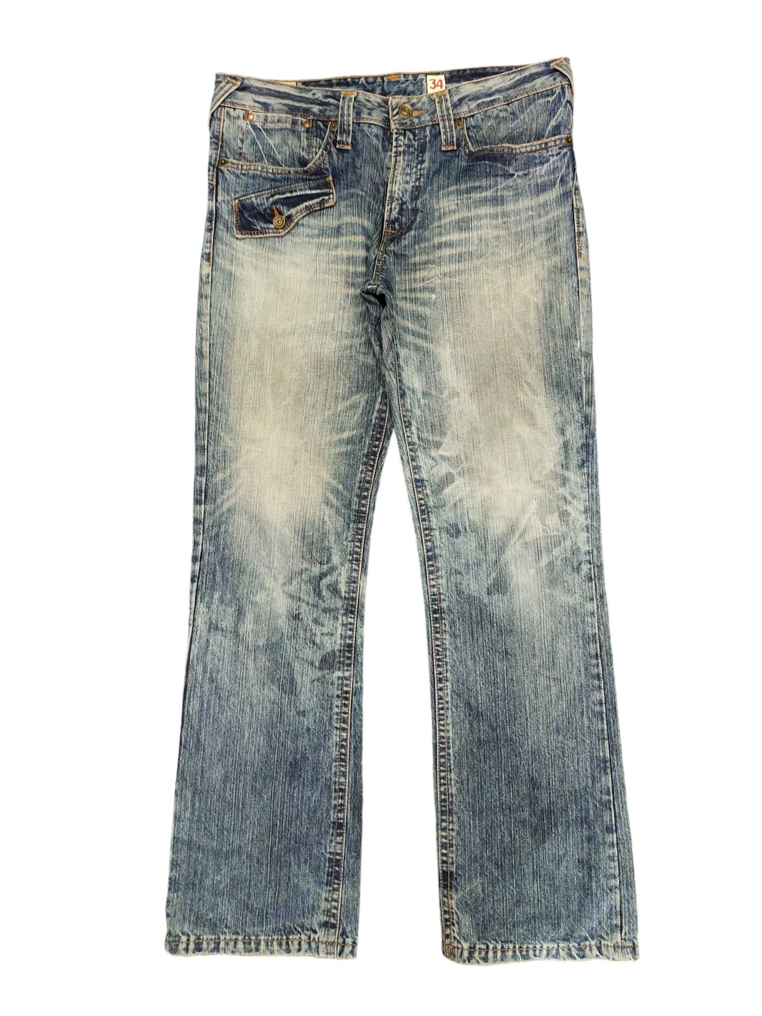 Japanese Brand Vintage Y2k Rush Hour Baggy Denim Wide Leg Undercover Style Size US 35 - 1 Thumbnail