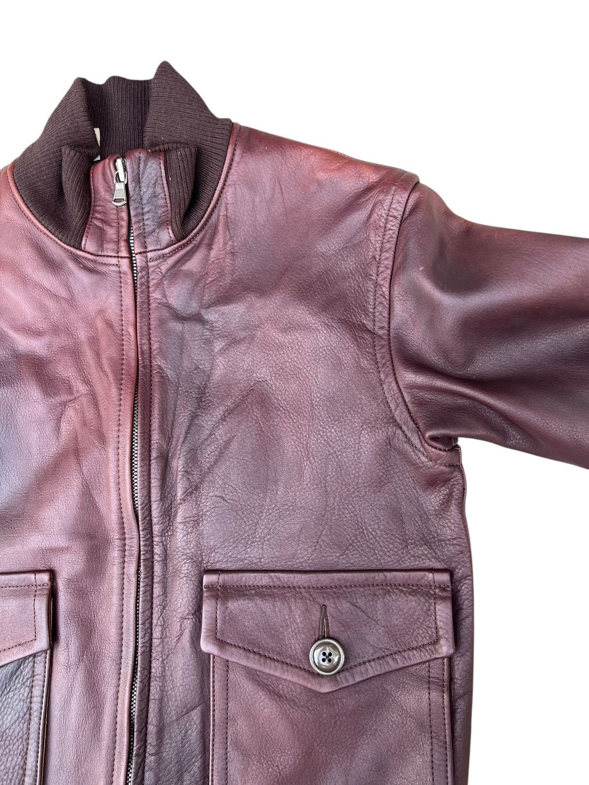 N.Hoolywood SAMPLE Only N.Hoolywood Japan Fade Patina Leather Jacket Size US S / EU 44-46 / 1 - 10 Thumbnail