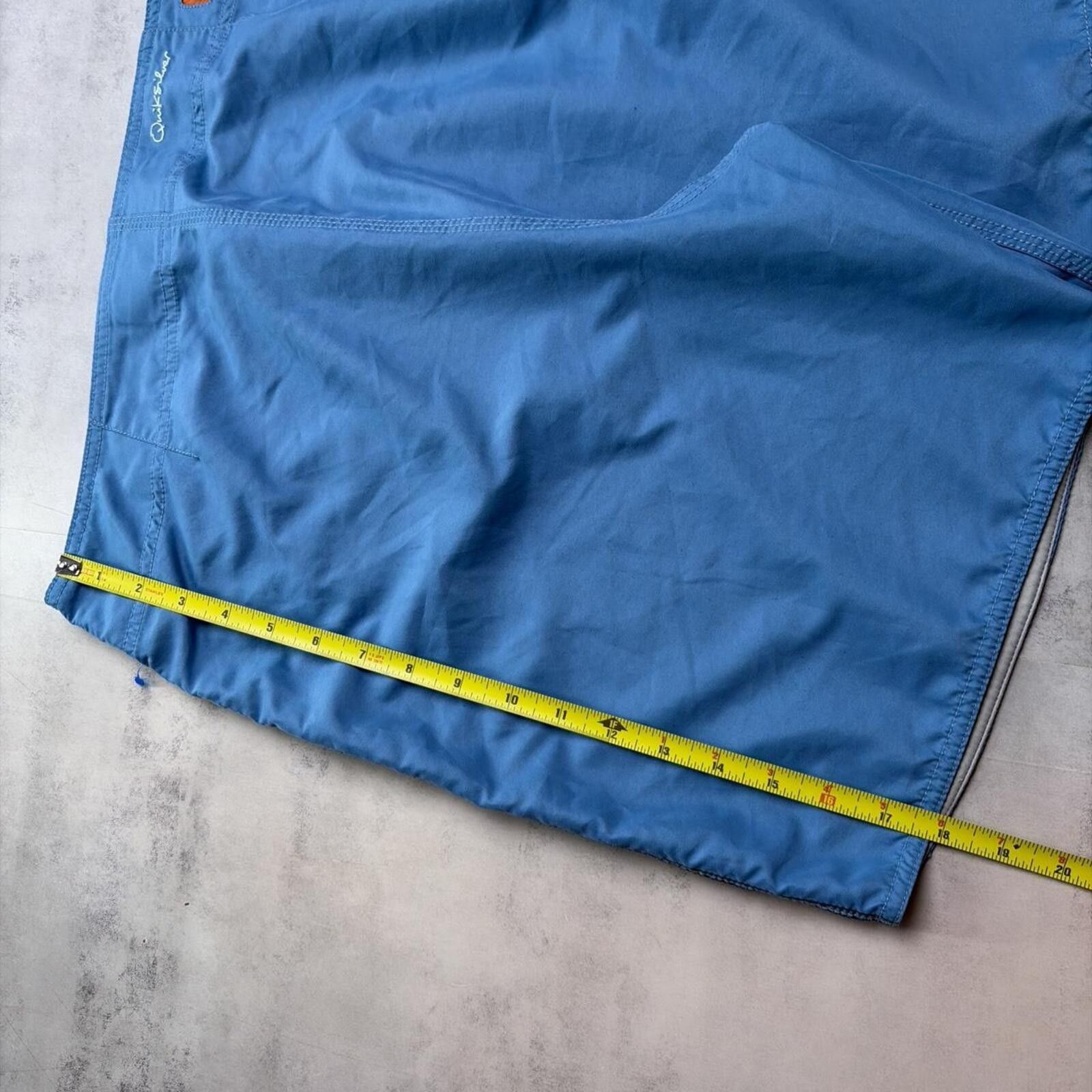 Quiksilver Y2K Light Blue Quiksilver Surf Grunge Baggy Board Shorts Size US 33 - 7 Thumbnail