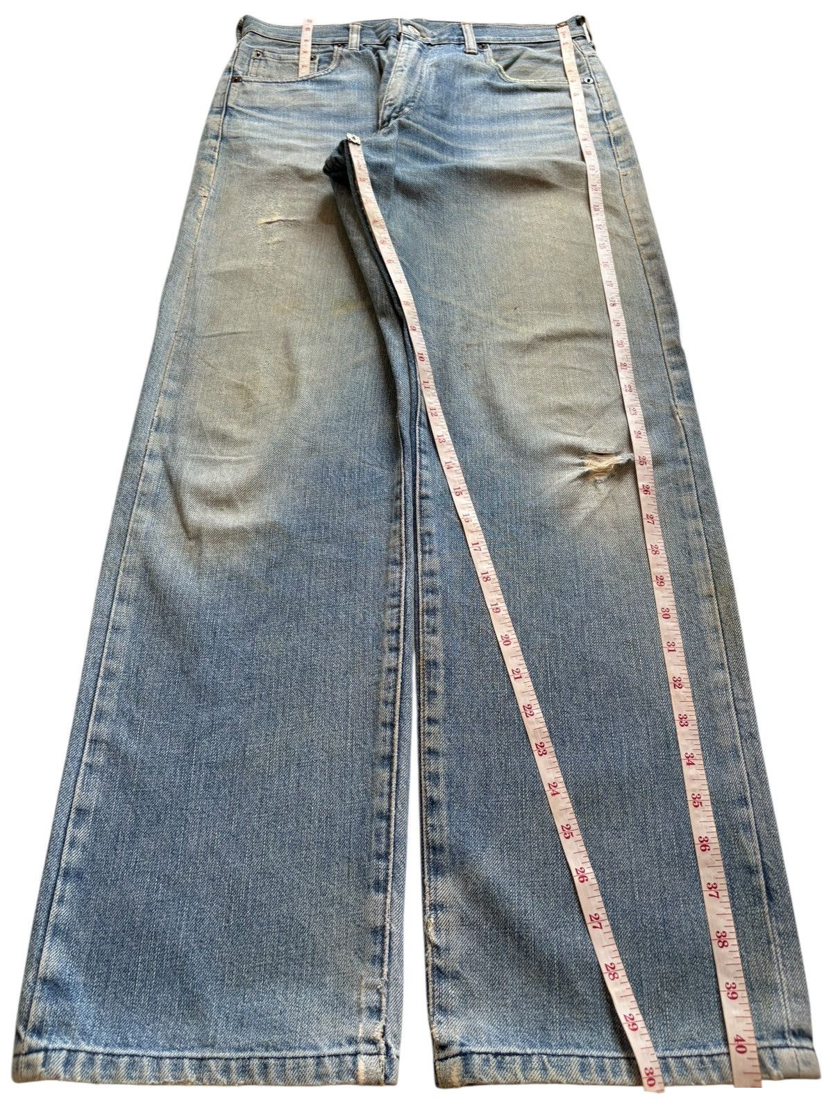Levi's Vintage 80s Levis Selvedge Big E Mud Wash Baggy Jean Size US 31 - 14 Thumbnail