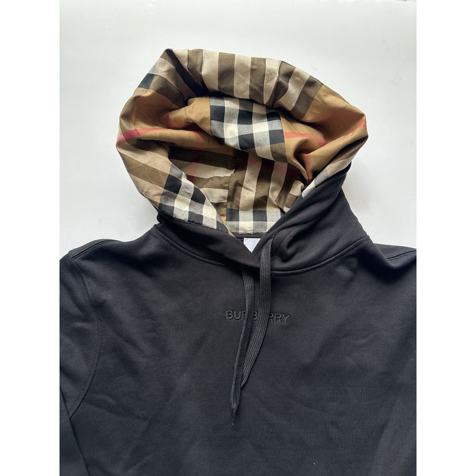 Burberry Burberry Talley Checked Sweatshirt Hoodie Black M 8084391 Size M / US 6-8 / IT 42-44 - 5 Thumbnail