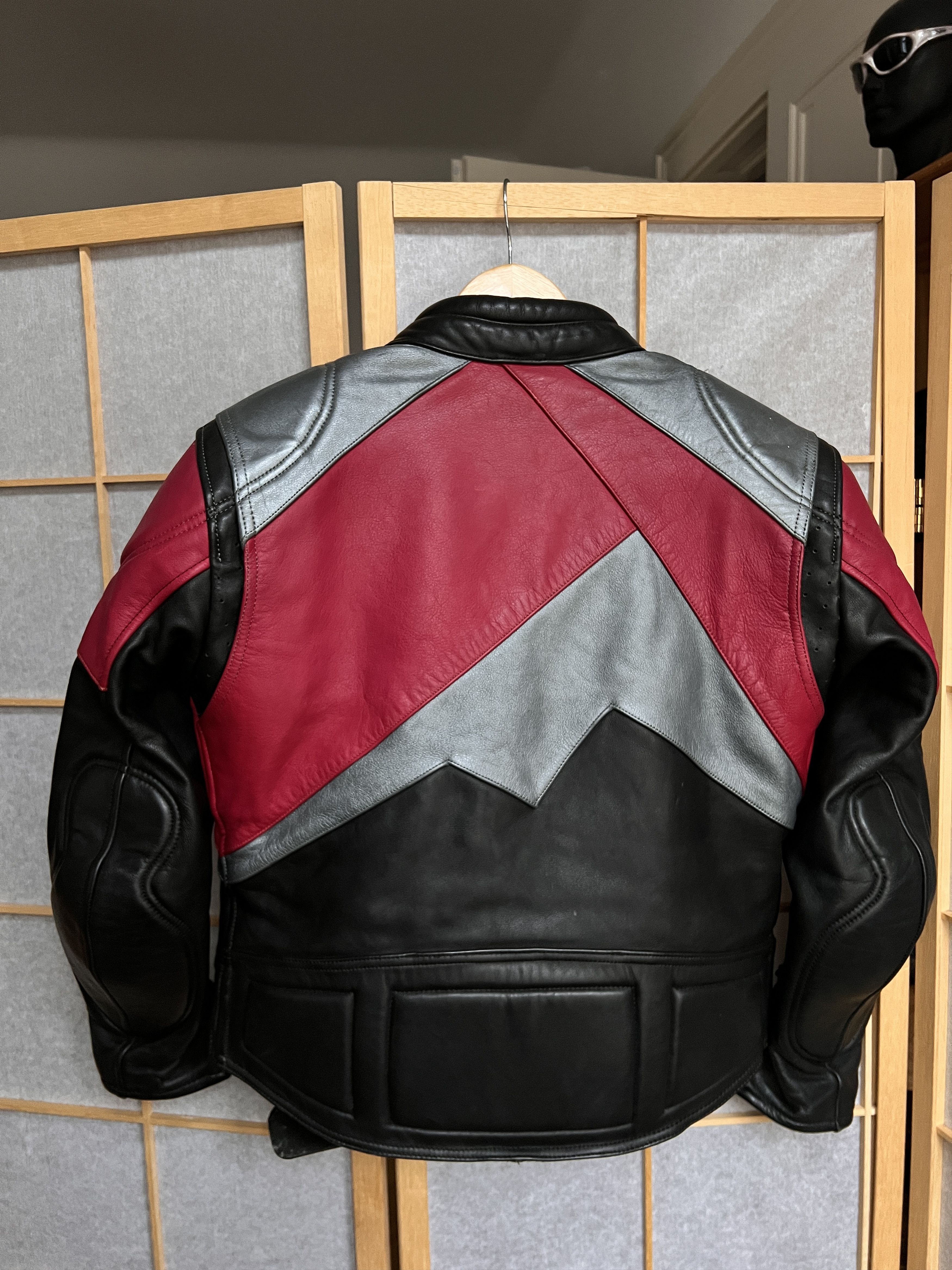 Genuine Leather Racing leather jacket 90s avant garde cropped moto y2k baggy Size M / US 6-8 / IT 42-44 - 14 Thumbnail