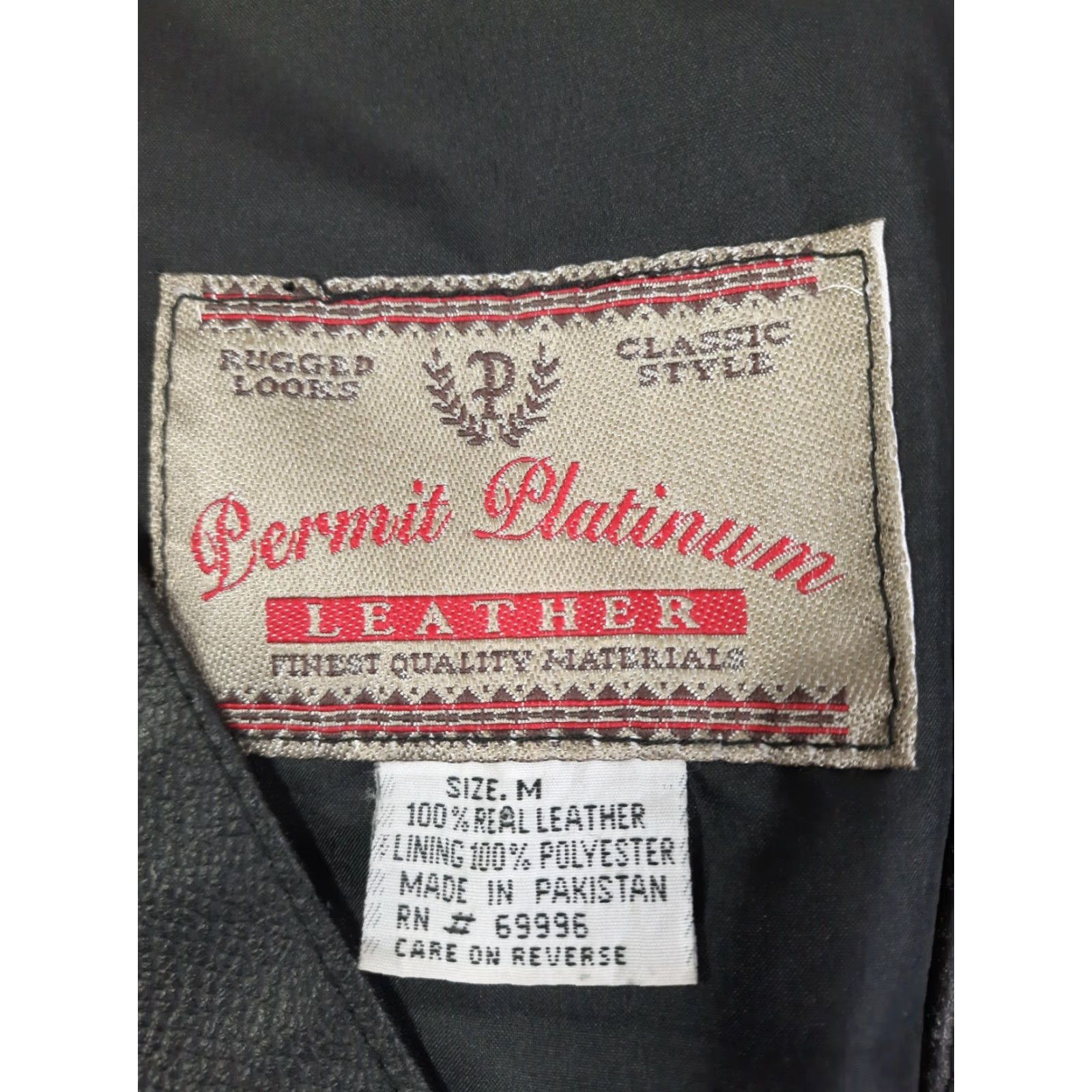 Vintage VINTAGE Permit Platinum Leather Black Mens Vest Western Style M Medium Pockets Size US M / EU 48-50 / 2 - 2 Thumbnail