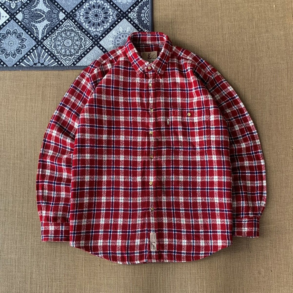 Yves Saint Laurent YSL Yves Saint Laurent Salan Button Up Shirt Size US L / EU 52-54 / 3 - 1 Thumbnail