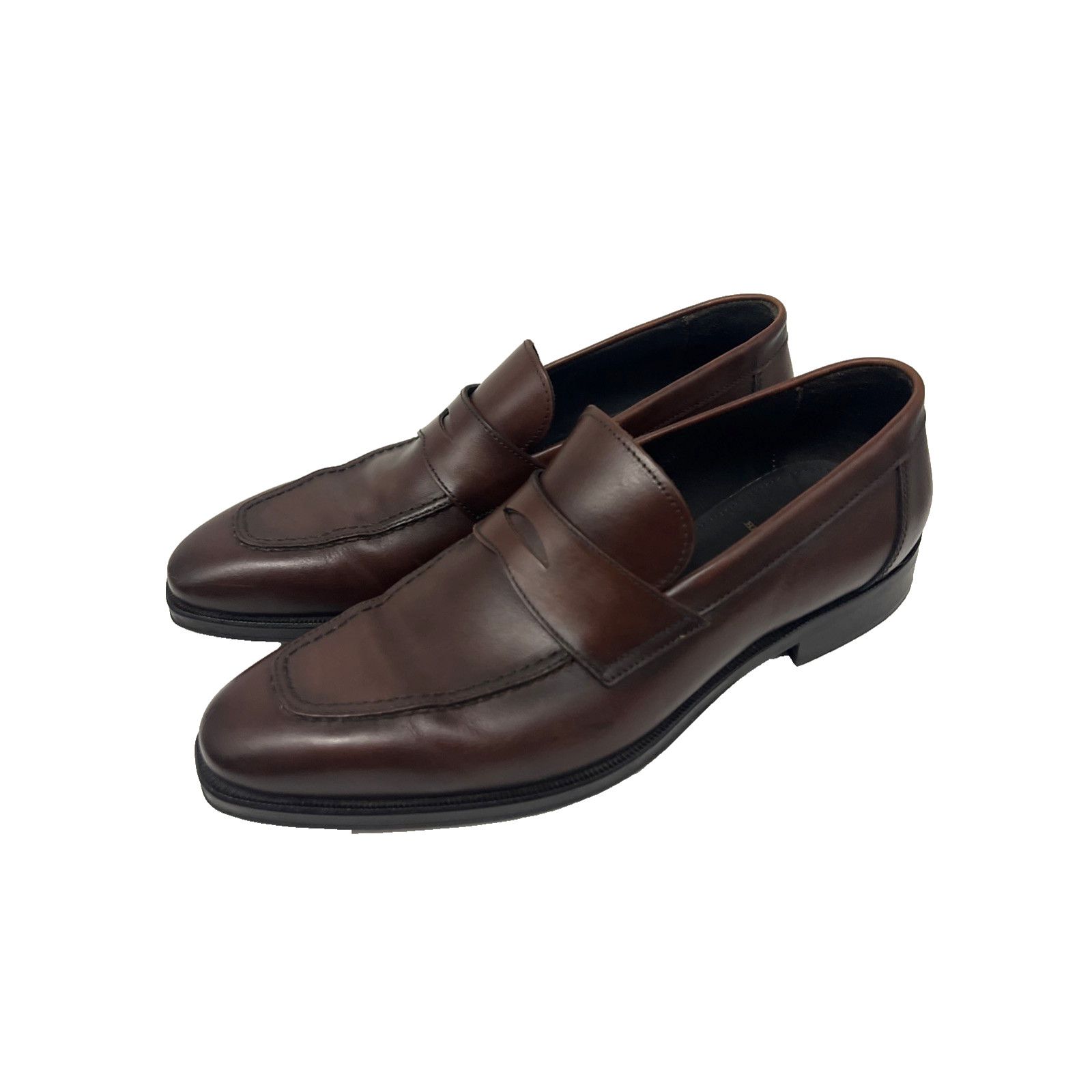 Bruno Magli Bruno Magli Hudson Penny Loafers Shoes US 10M Brown Leather Size US 10 / EU 43 - 1 Thumbnail