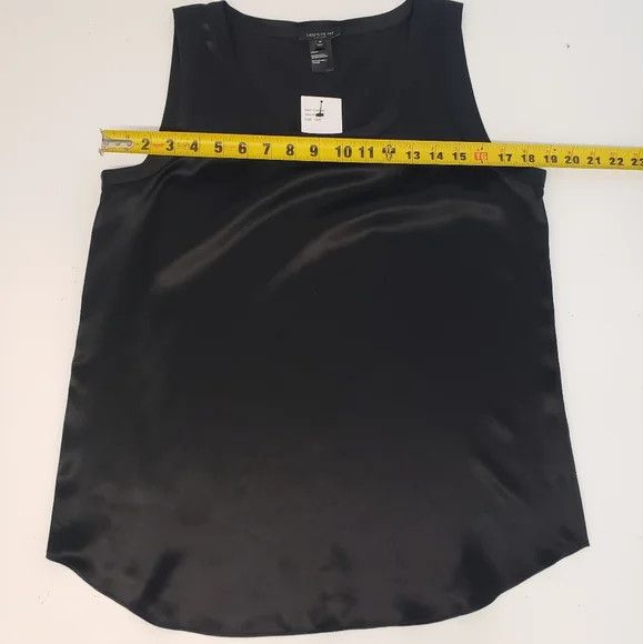 Lafayette 148 LAFAYETTE148 Perla Luxe Black Silk Charmeuse Blouse - (XL) Size XL / US 12-14 / IT 48-50 - 7 Thumbnail