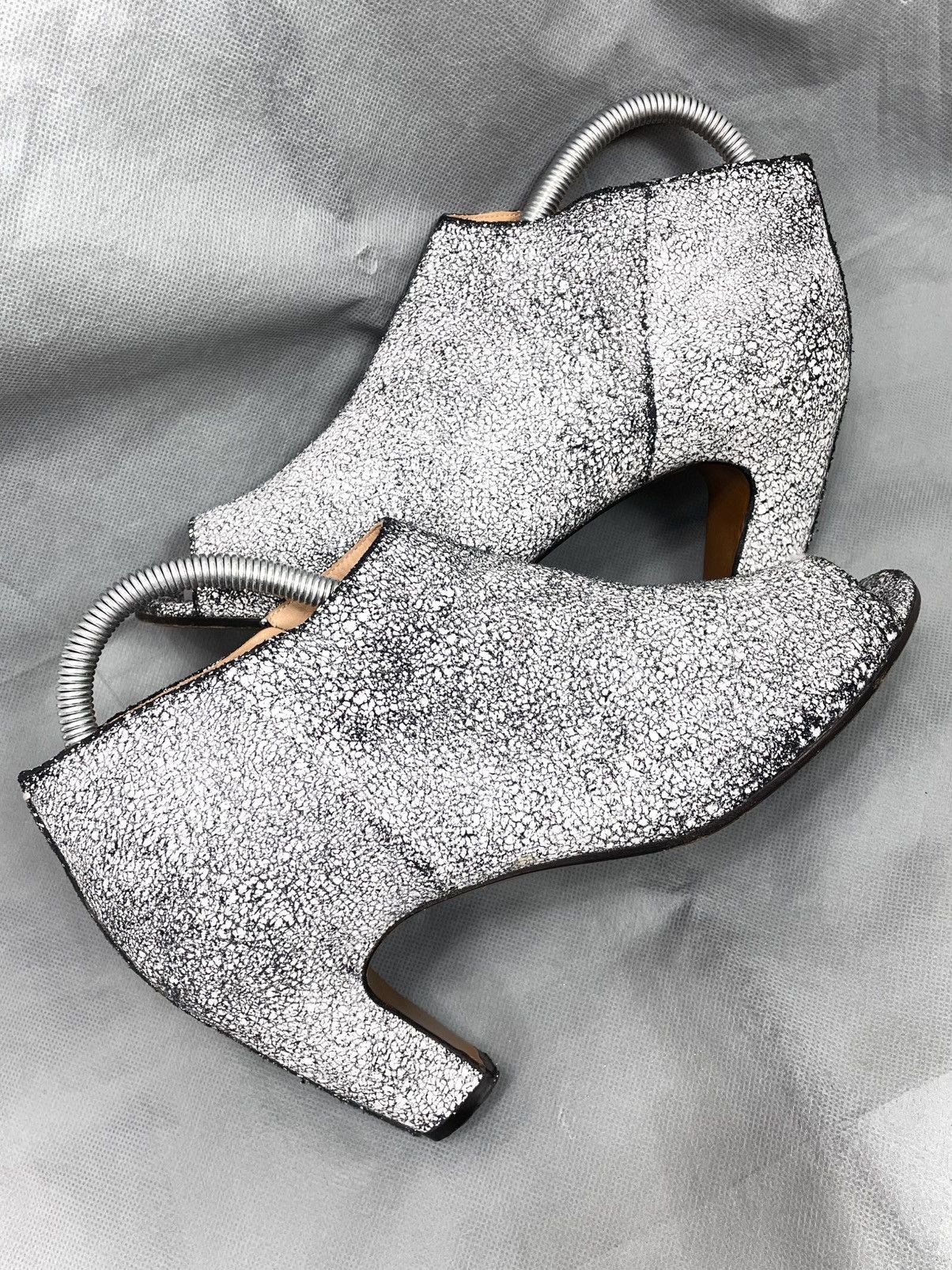 Maison Margiela Maison Martin Margiela Line 22 Cracked Peep-Toe Ankle Boots Size US 8.5 / IT 38.5 - 2 Thumbnail