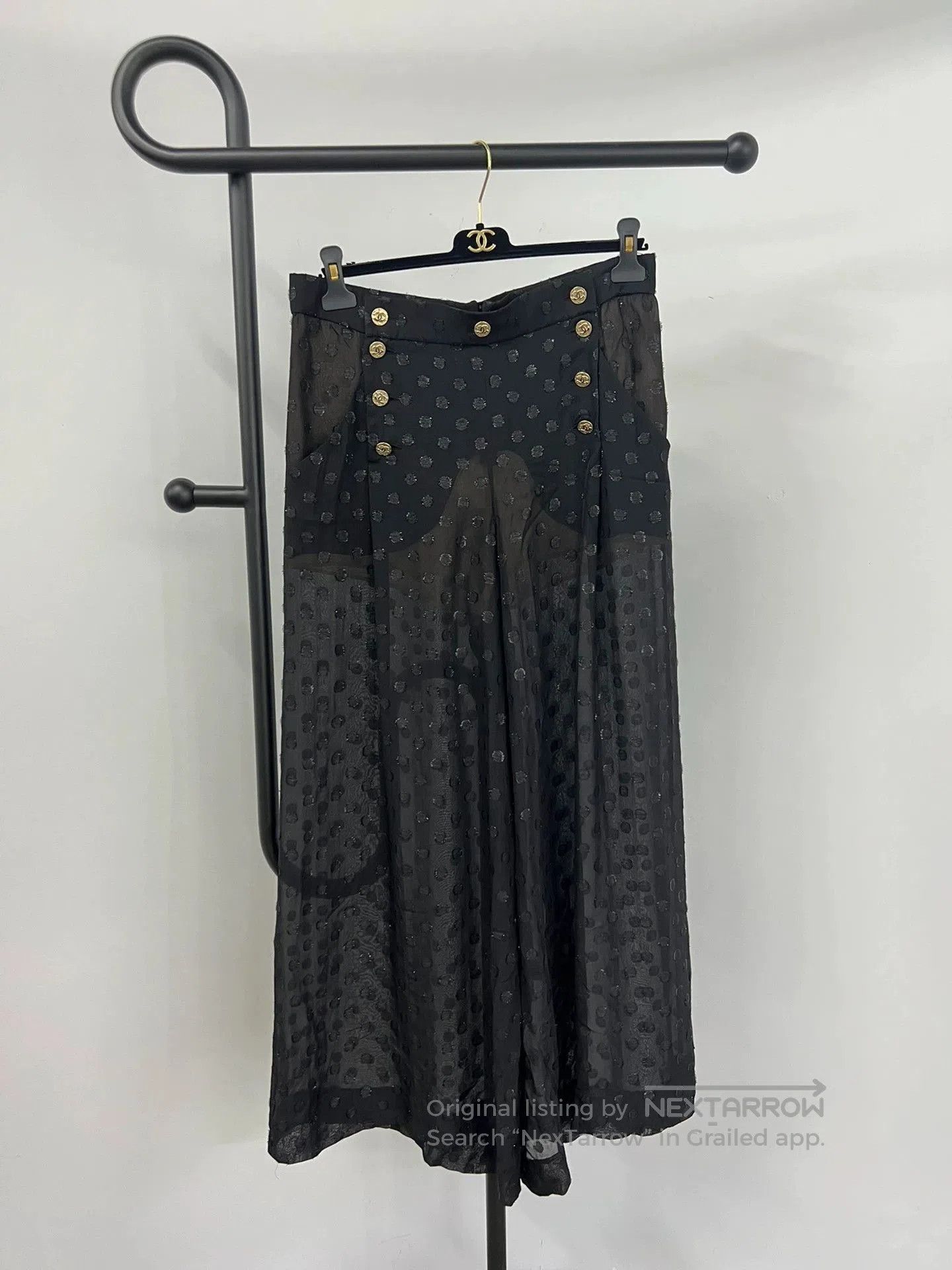 Chanel Chanel 23S Black Silk Wide. Size 28" / US 6 / IT 42 - 1 Thumbnail