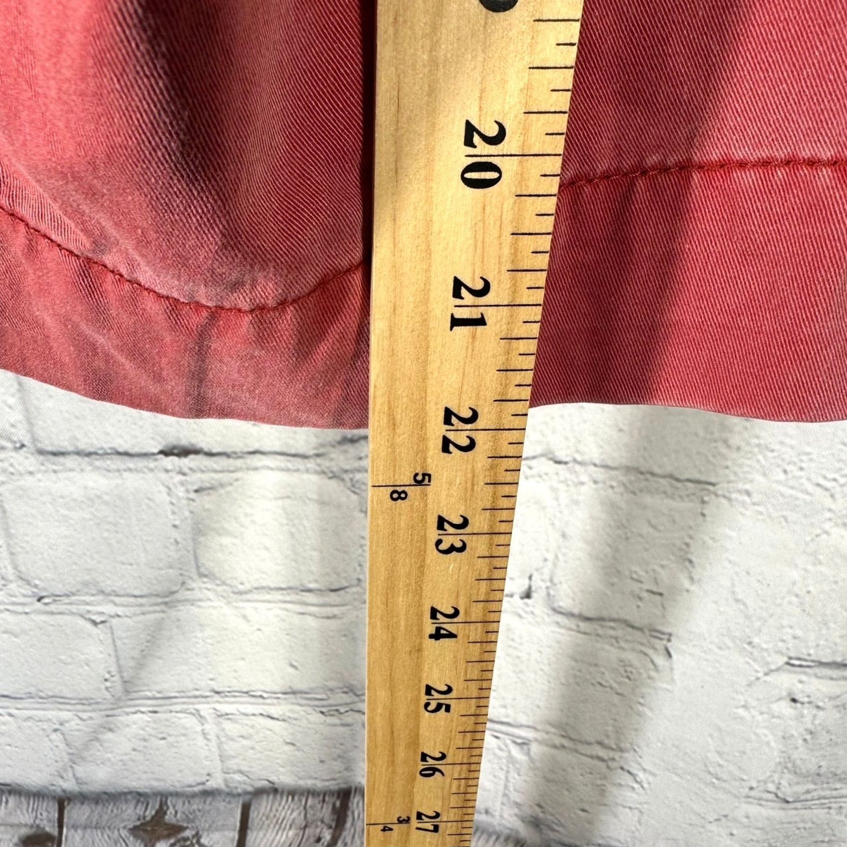 Polo Ralph Lauren Polo Ralph Lauren Shorts Mens 42 Chino Red Cotton Twill Flat Front Classic Casual Zip Pocket Polo Embroidered Logo Sun-washed Vintage Aesthetic Size US XL / EU 56 / 4 - 4 Thumbnail