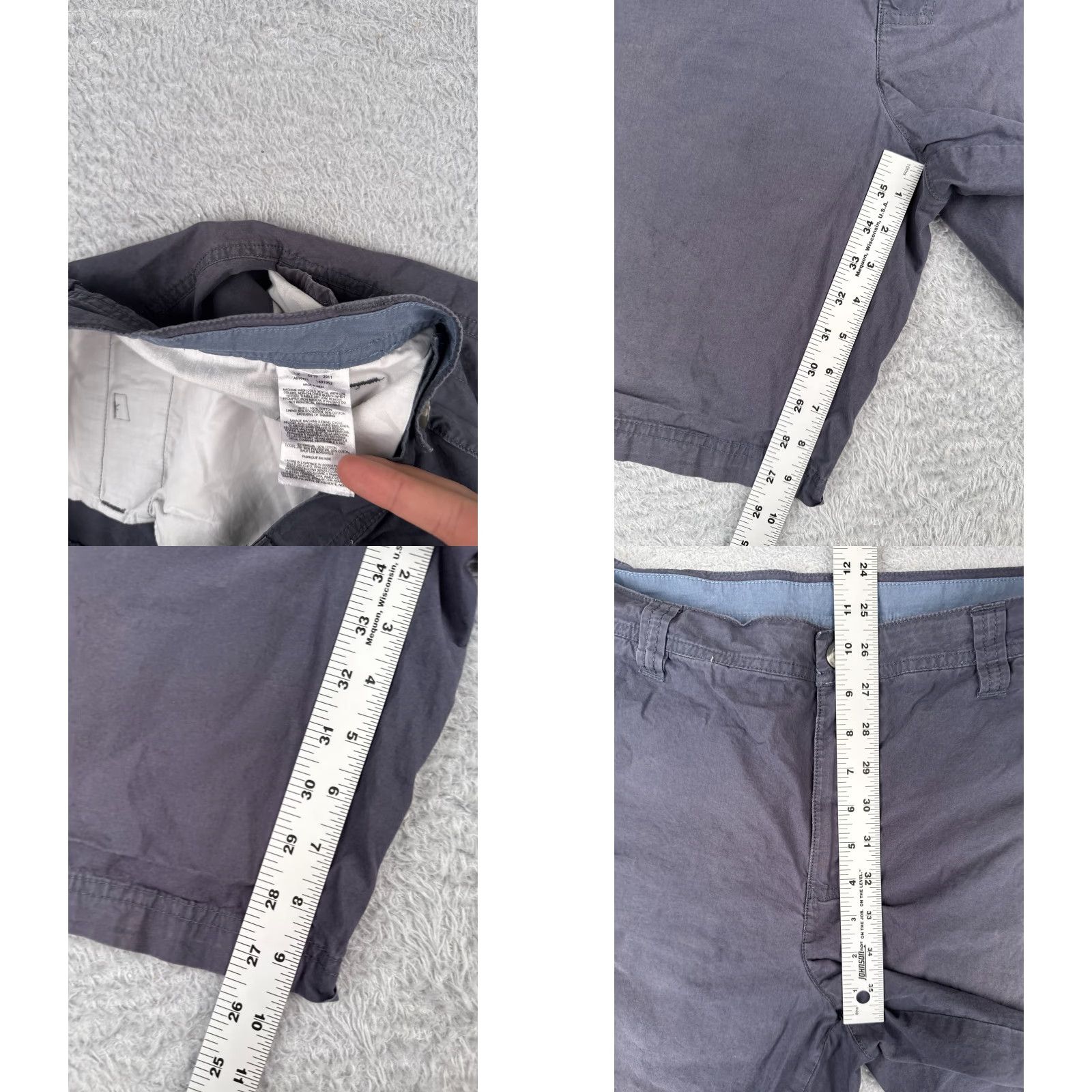 Vintage Columbia Shorts Men 36 Blue Chino 100% Cotton Casual Hiking Camp 36x10 Size US 36 / EU 52 - 8 Thumbnail