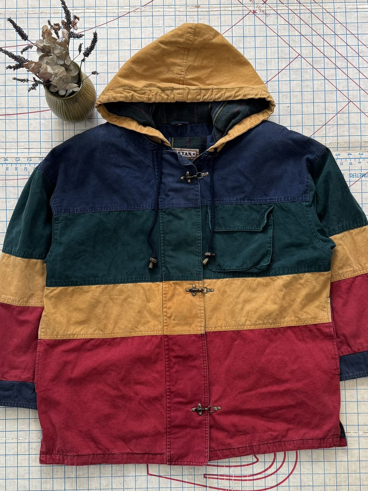 Vintage Vintage 90’s Fireman Clasp Striped Jacket Braetan Size Large Size US L / EU 52-54 / 3 - 2 Thumbnail