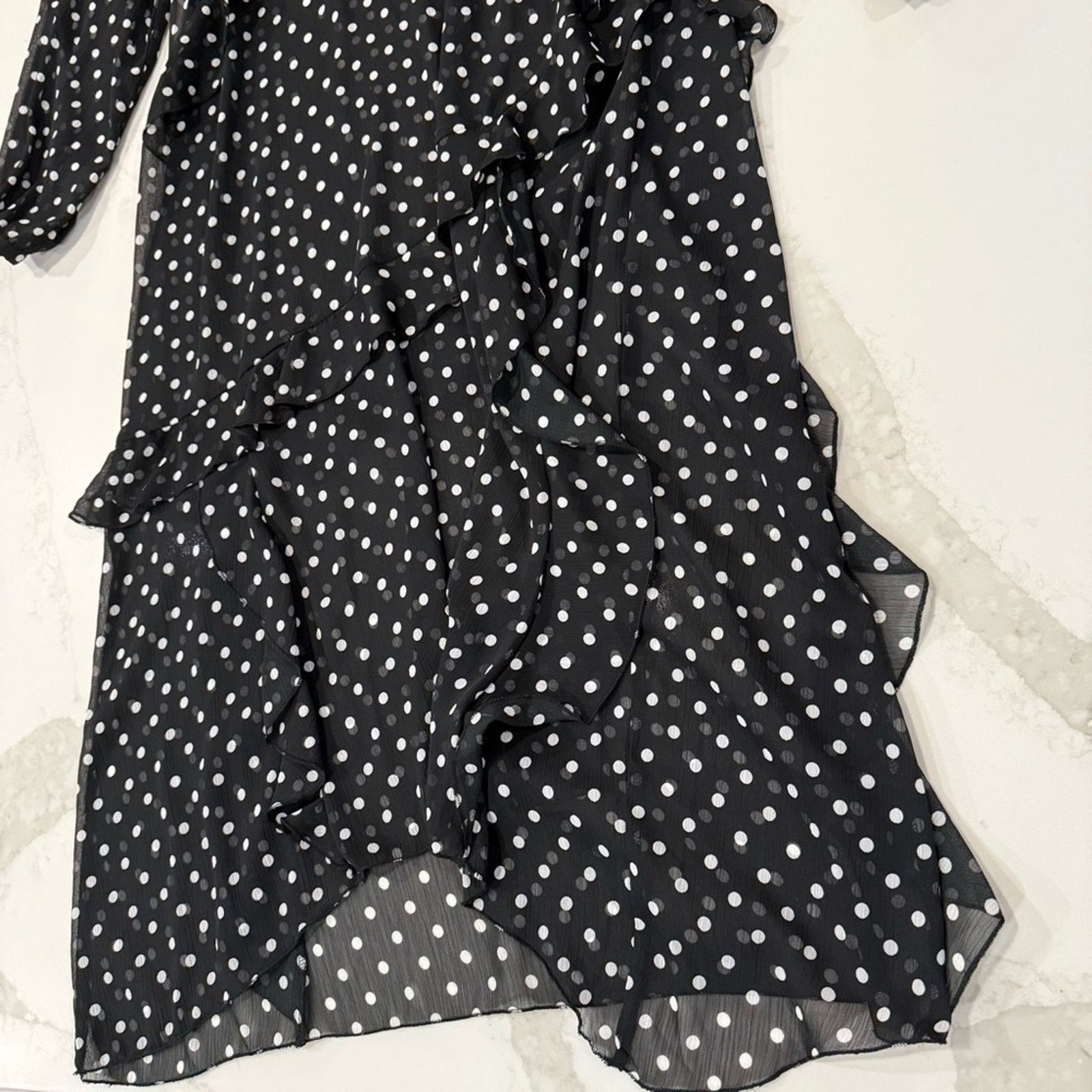 Anthropologie Maeve Anthropologie Sheer PolkaDot Midi Dress Womens Small Size S / US 4 / IT 40 - 5 Thumbnail