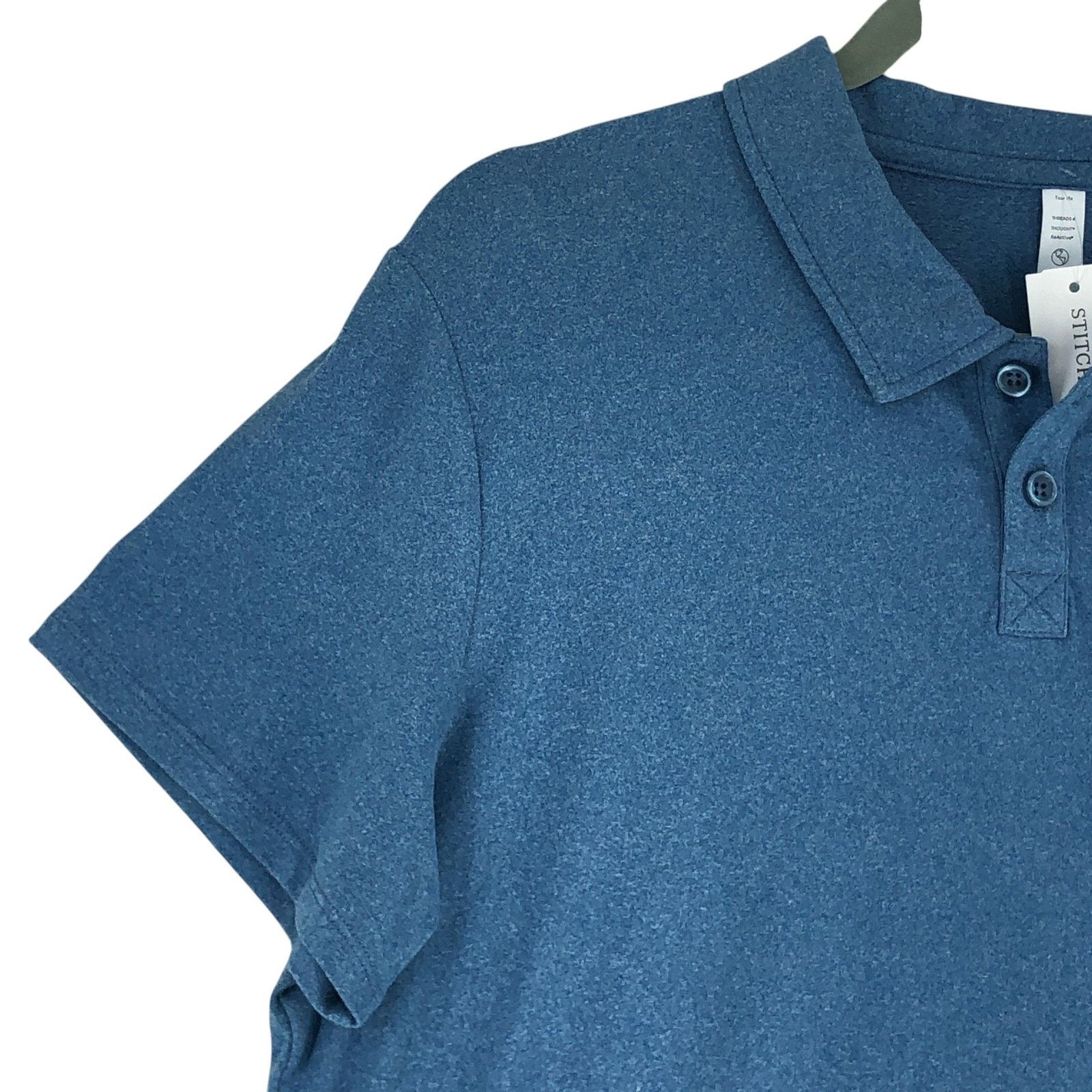 Threads 4 Thought Threads 4 Thought Polo Shirt XL Paulette Heather Luxe Jersey Size US XL / EU 56 / 4 - 6 Thumbnail