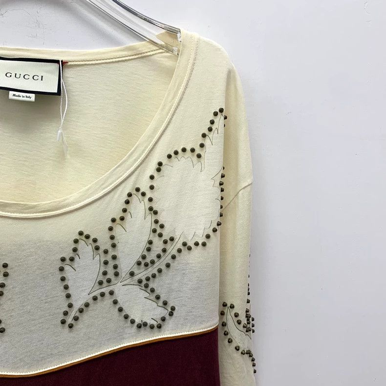 Gucci Gucci Color-blocking digital print rivet cotton round-neck Size US XL / EU 56 / 4 - 3 Thumbnail