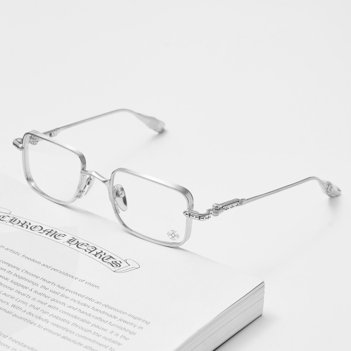 Chrome Hearts CHROME HEARTS ASSSOLUTLY BRUSHED SILVER GLASSES Size ONE SIZE - 2 Thumbnail