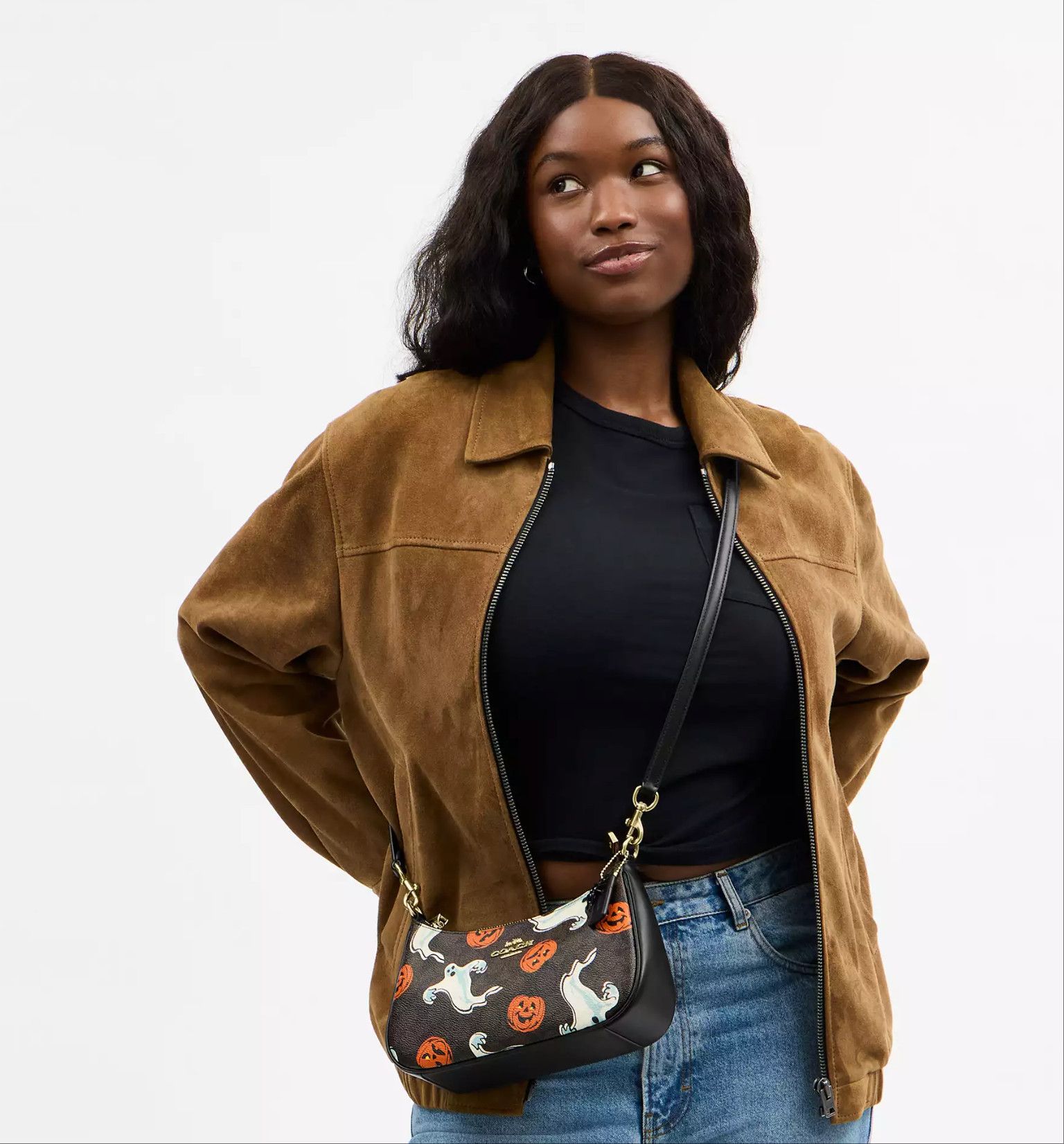 Coach Teri Shoulder Bag In Signature Canvas With Halloween CCE71 Size ONE SIZE - 12 Thumbnail