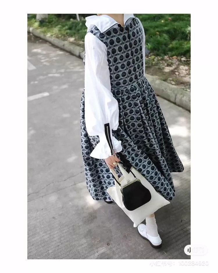 Comme des Garcons Comme Des Garcons Polka-dot grey dress sundress Size M / US 6-8 / IT 42-44 - 9 Thumbnail