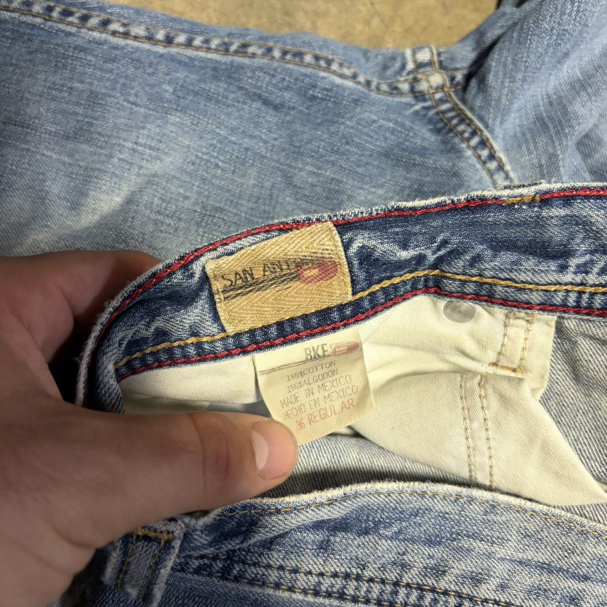 Ariat Vintage BKE San Antonio Bootcut Jeans Faded Distressed Patch Size US 36 / EU 52 - 11 Thumbnail