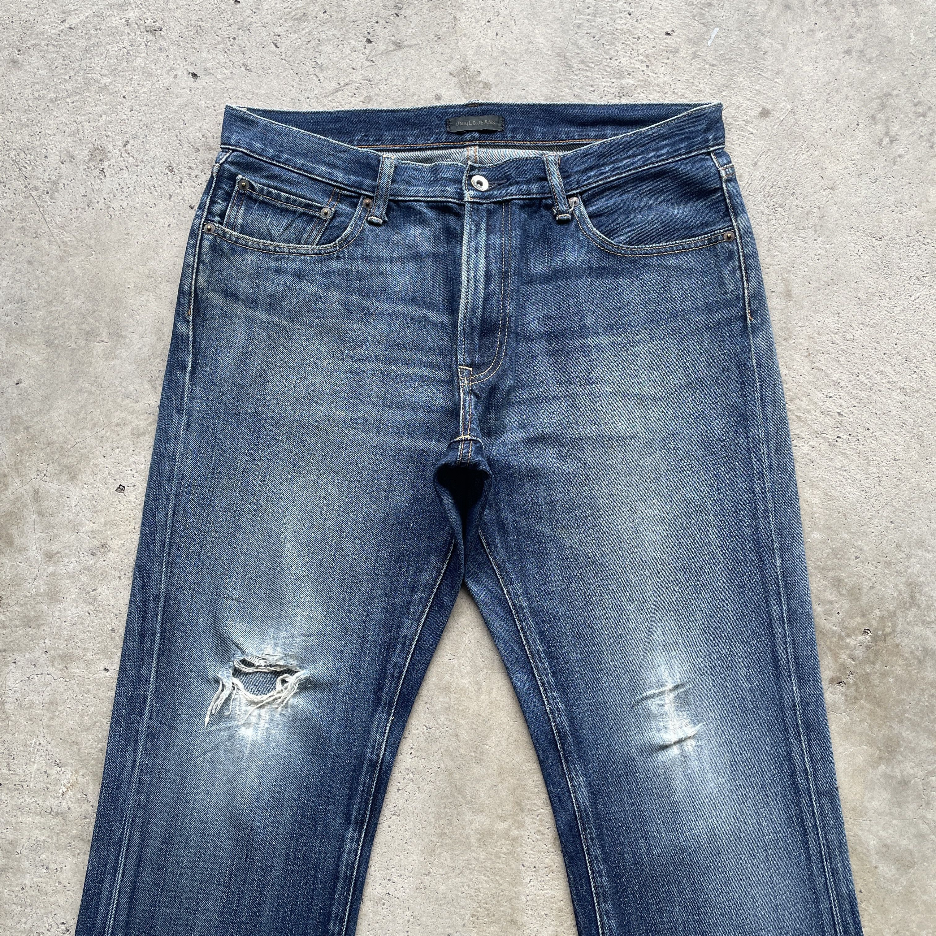 Japanese Brand VINTAGE JAPANESE DENIM FADED DISTRESSED JEANS PANTS W36 Size US 36 / EU 52 - 3 Thumbnail