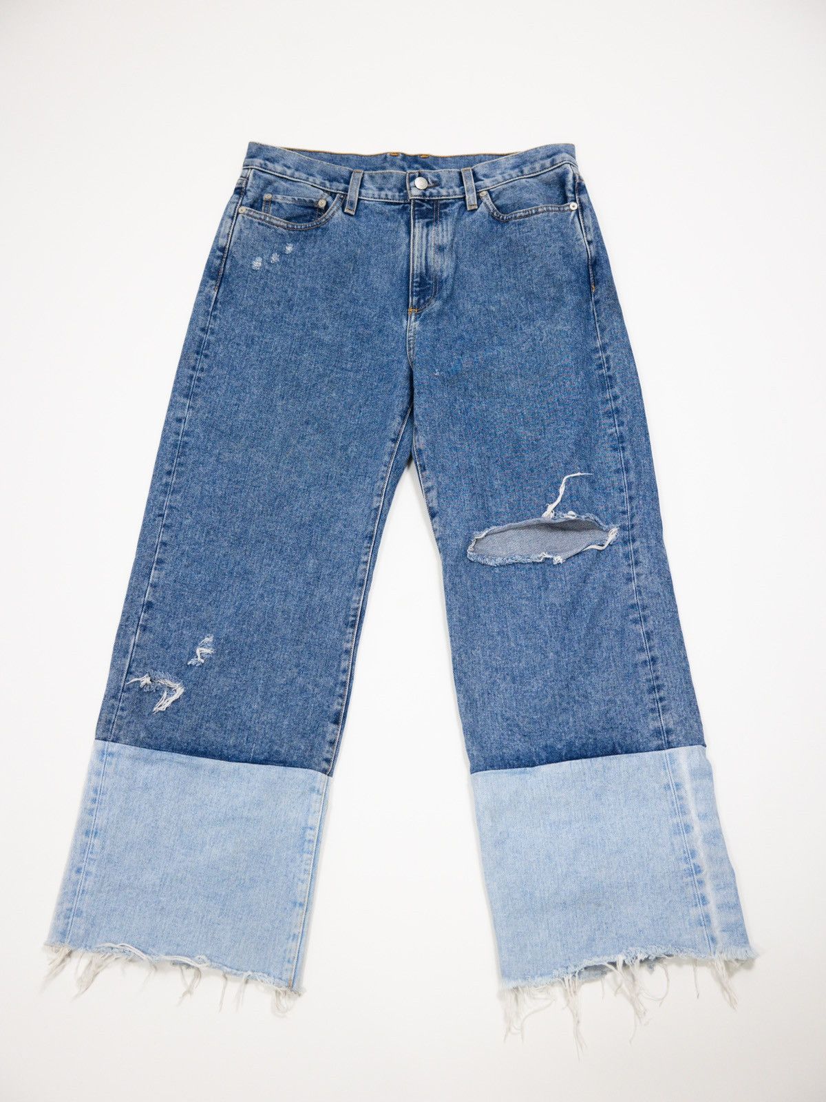 Simon Miller Simon Miller Wide Leg Split Wash Denim Size US 30 / EU 46 - 1 Thumbnail
