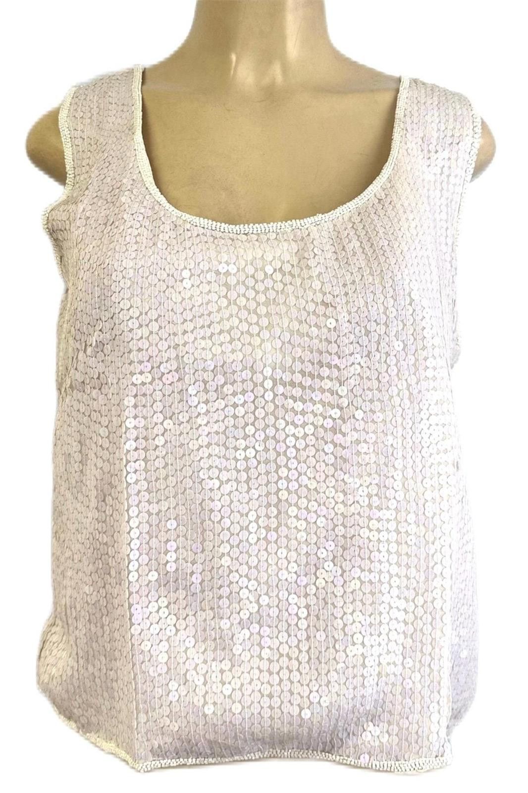 Other Sequin Top Opal White size 18 Size XXL / US 16-18 / IT 52-54 - 2 Thumbnail