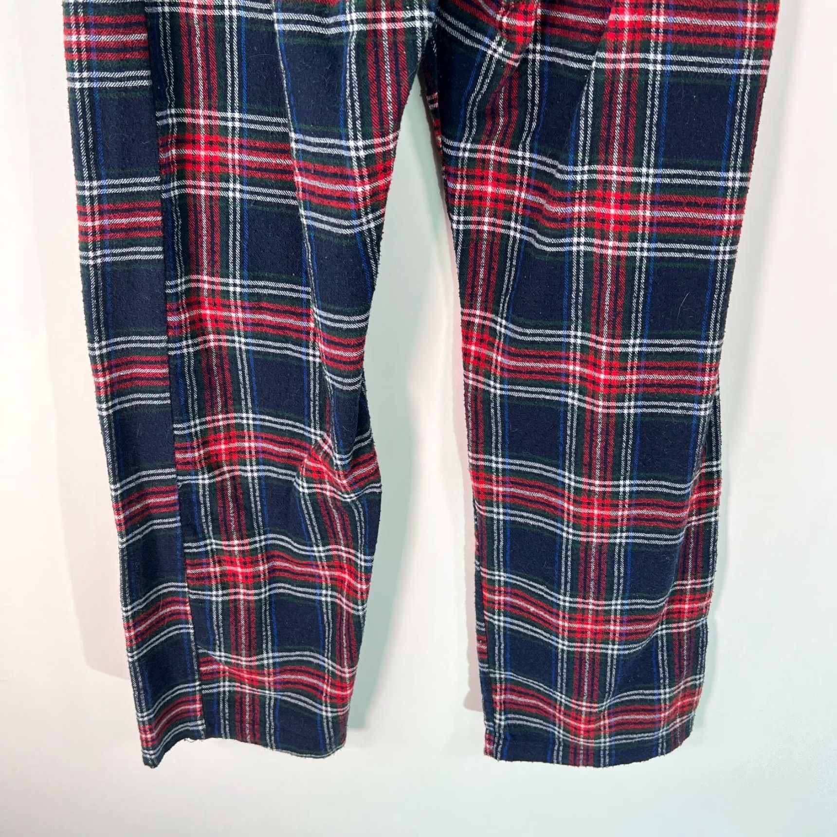 Vintage Womens Sleepwear Pajama Pants Elastic Waist Drawstring Plaid Blue Size Medium Size 32" / US 10 / IT 46 - 4 Thumbnail