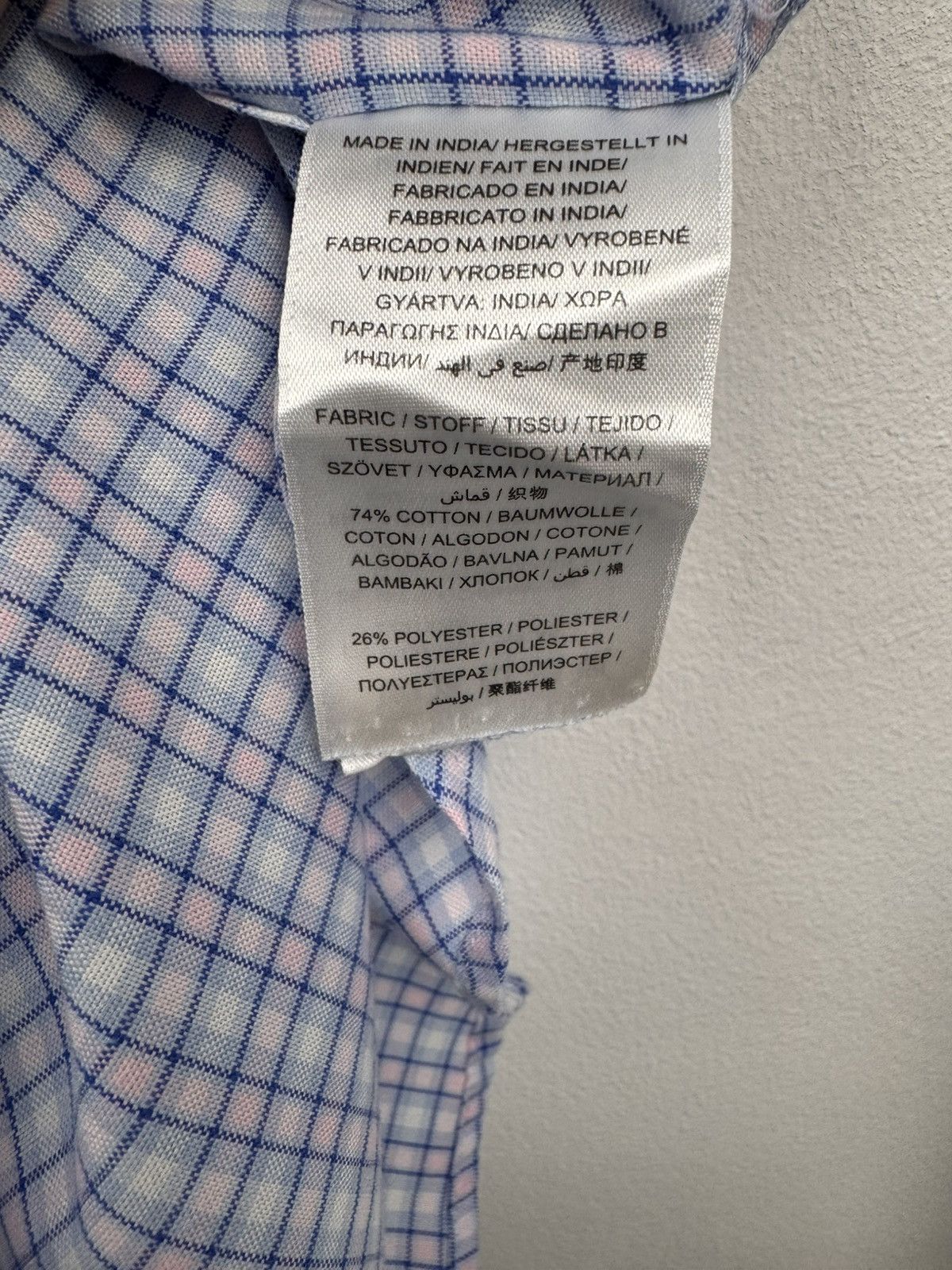 Gant Gant Men Button Up Shirt Blue Pink Check Size L Size US L / EU 52-54 / 3 - 7 Thumbnail