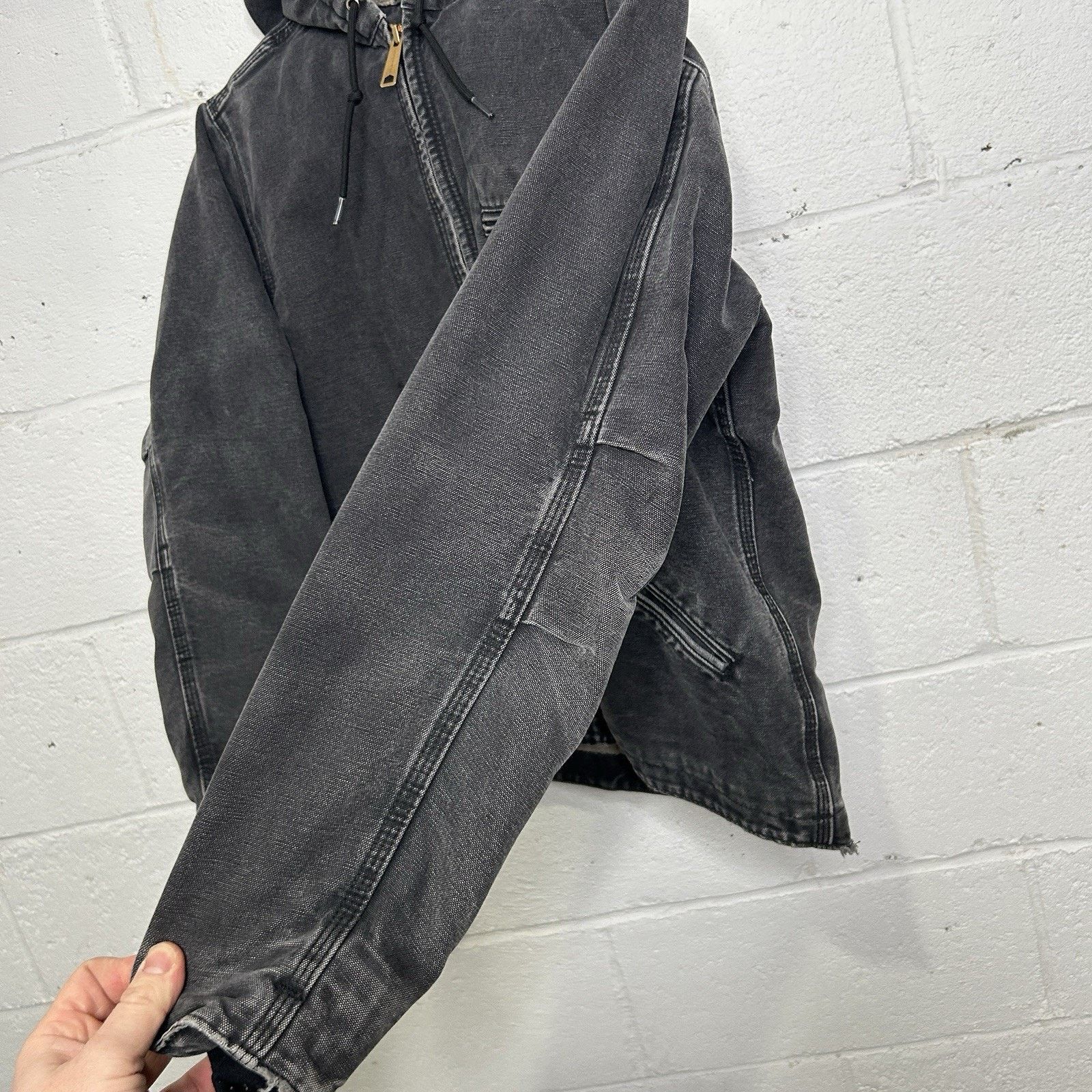 Carhartt Y2K Carhartt Sherpa-Lined Hooded Detroit Jacket “Black” Size S / US 4 / IT 40 - 9 Thumbnail
