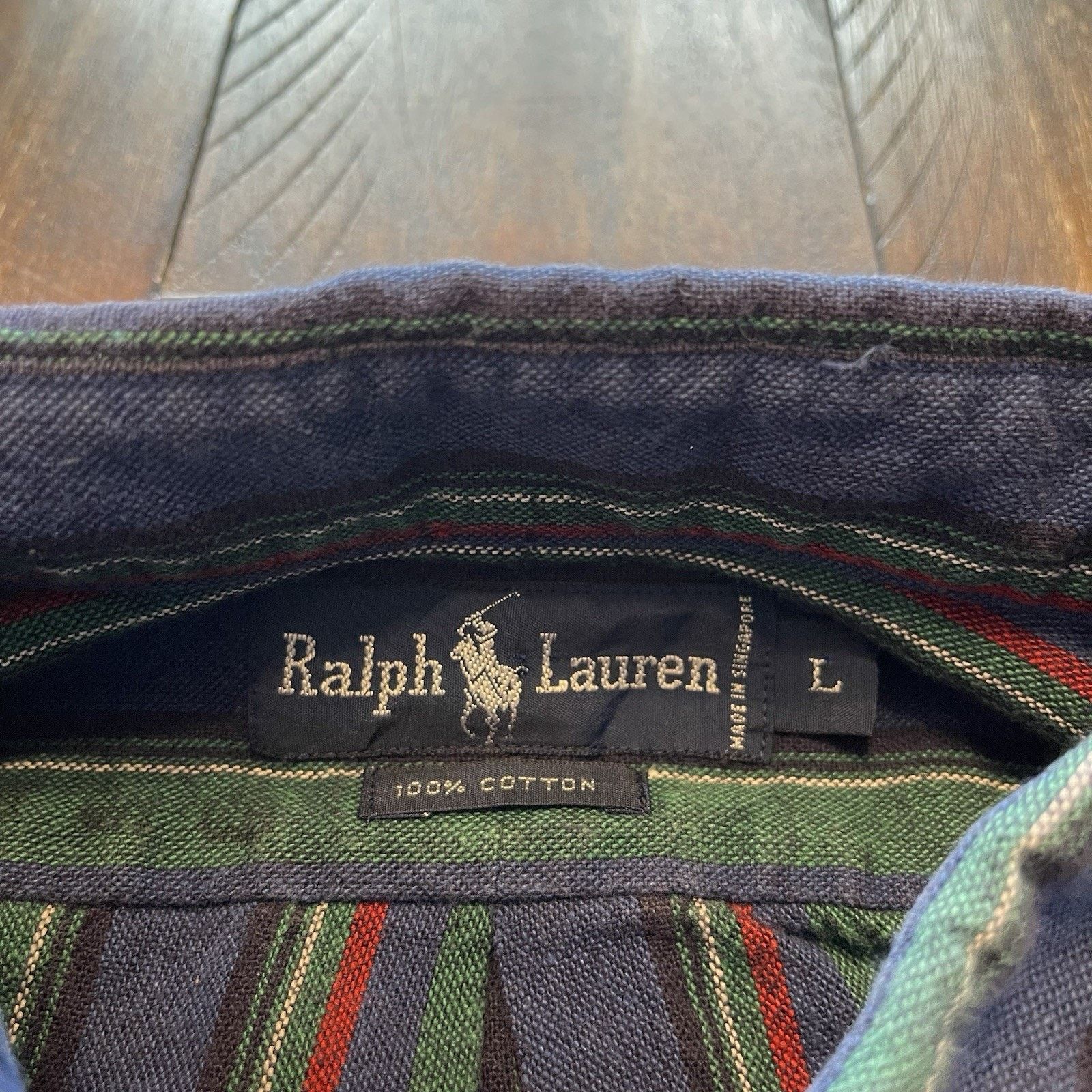 Ralph Lauren Vtg Ralph Lauren Shirt L Striped Long-Sleeve Button Up EUC Size US L / EU 52-54 / 3 - 5 Thumbnail