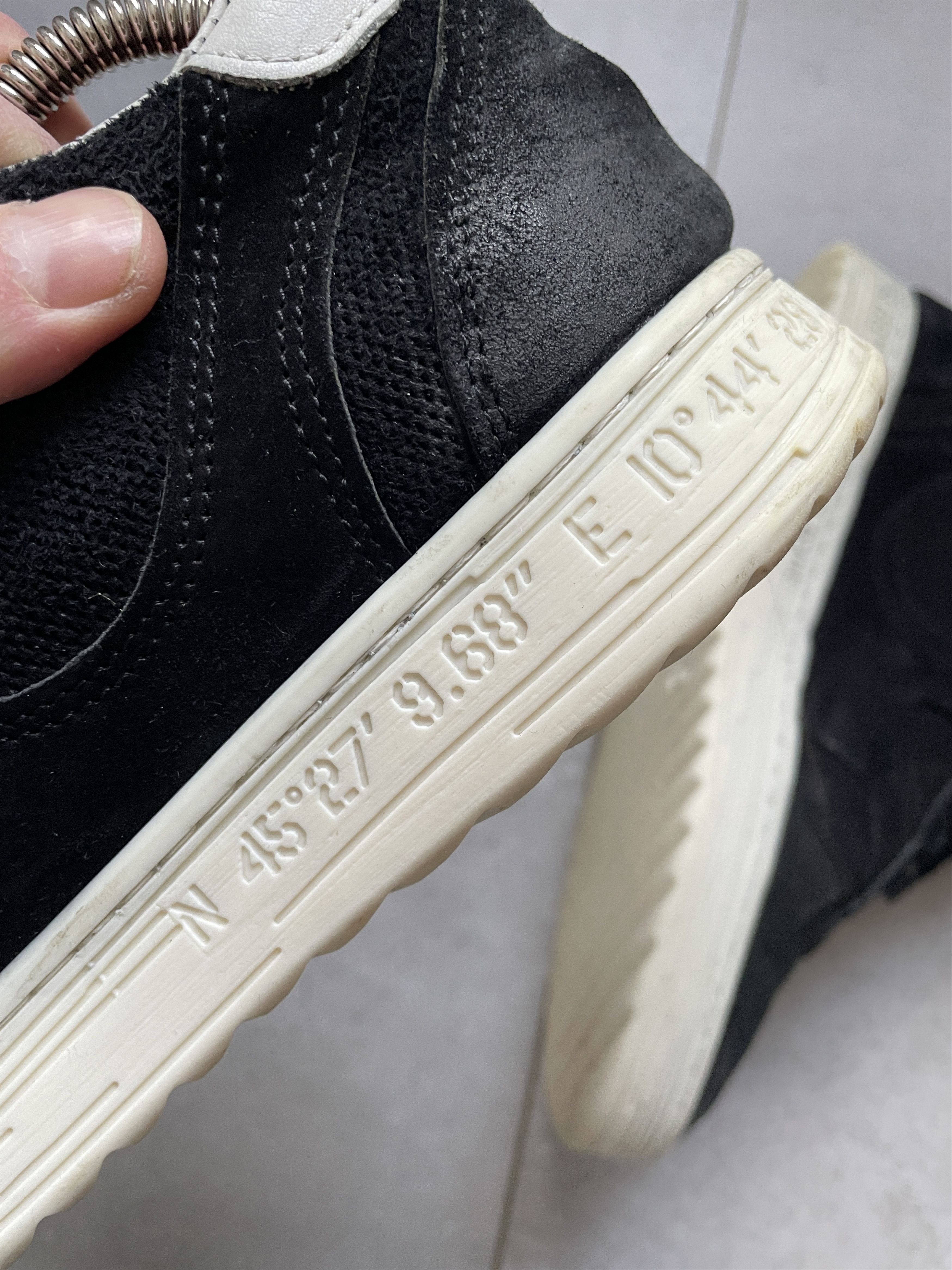 A.S.98 A.S.98 BLACK LEATHER SUEDE BAPESTA TYPE SNEAKERS Size US 9.5 / EU 42-43 - 5 Thumbnail