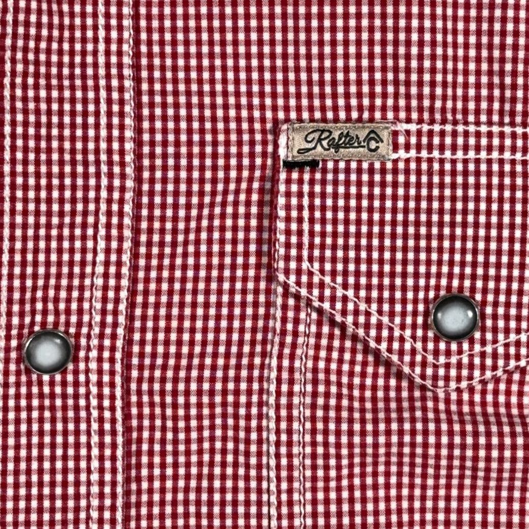 Vintage VINTAGE Rafter C Western Shirt Adult XL Red Gingham Plaid Cowboy Collection Men's Shirt Size US XL / EU 56 / 4 - 4 Thumbnail