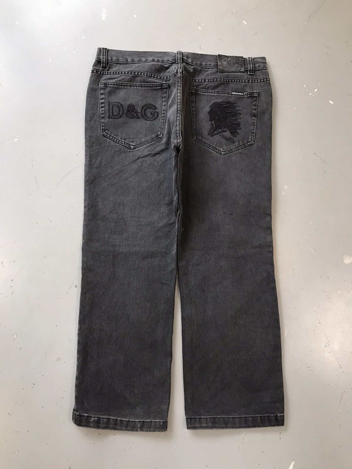 Vintage Vintage D&G embroidered baggy denim Size US 38 / EU 54 - 1 Thumbnail