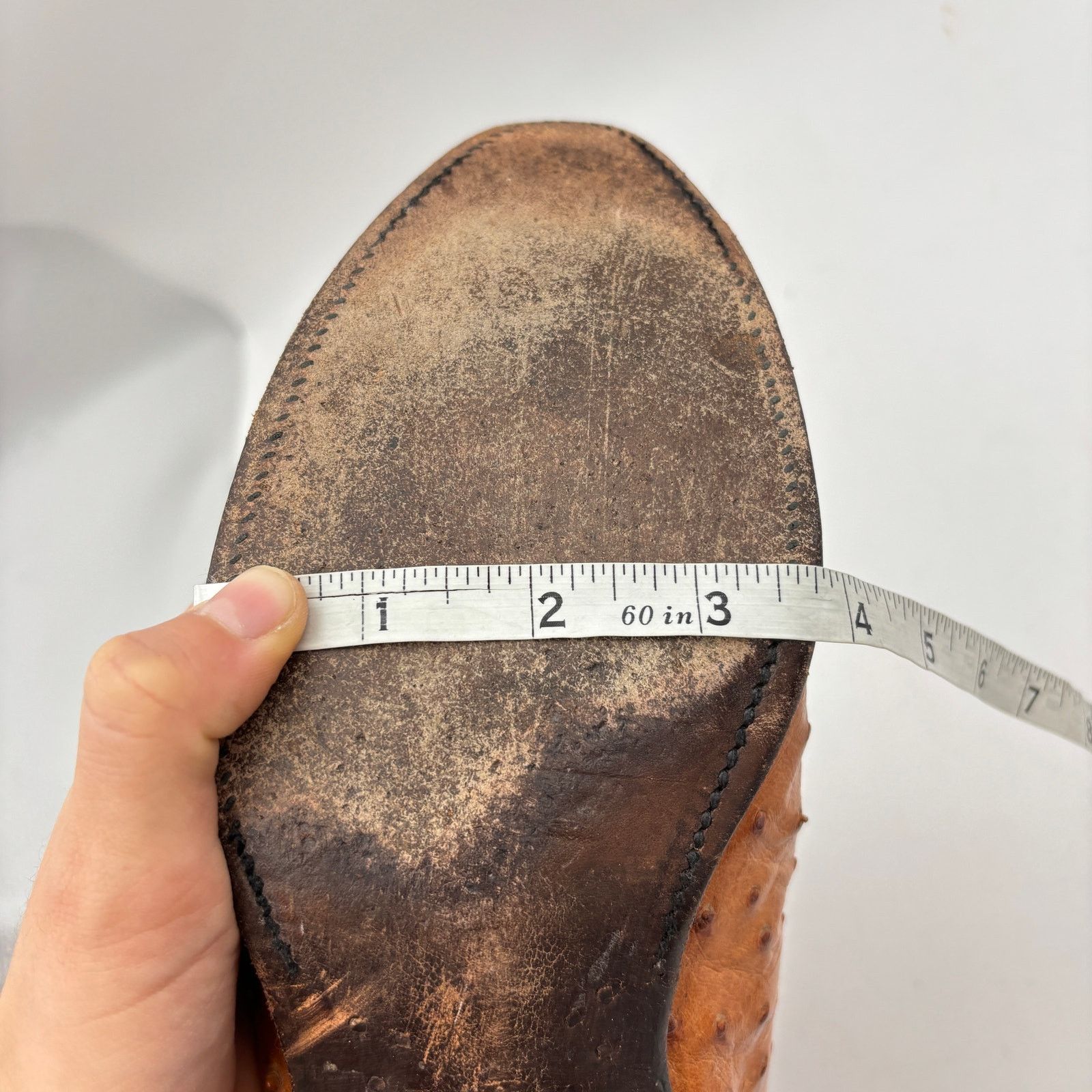 Nocona Boots Vintage 70s Nocona Ostrich Cognac Leather Boots Men's 9D Size US 9 / EU 42 - 12 Thumbnail