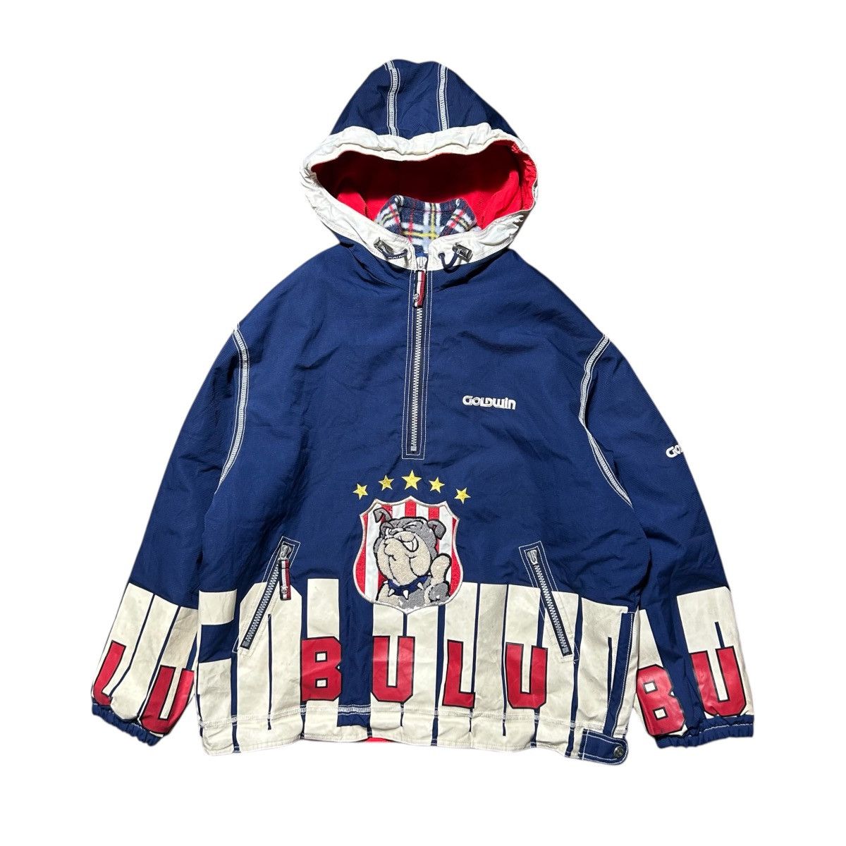 Goldwin Vintage Ellesse X Goldwin Bulldog Hoodie Down Jacket Size L / US 10 / IT 46 - 1 Thumbnail