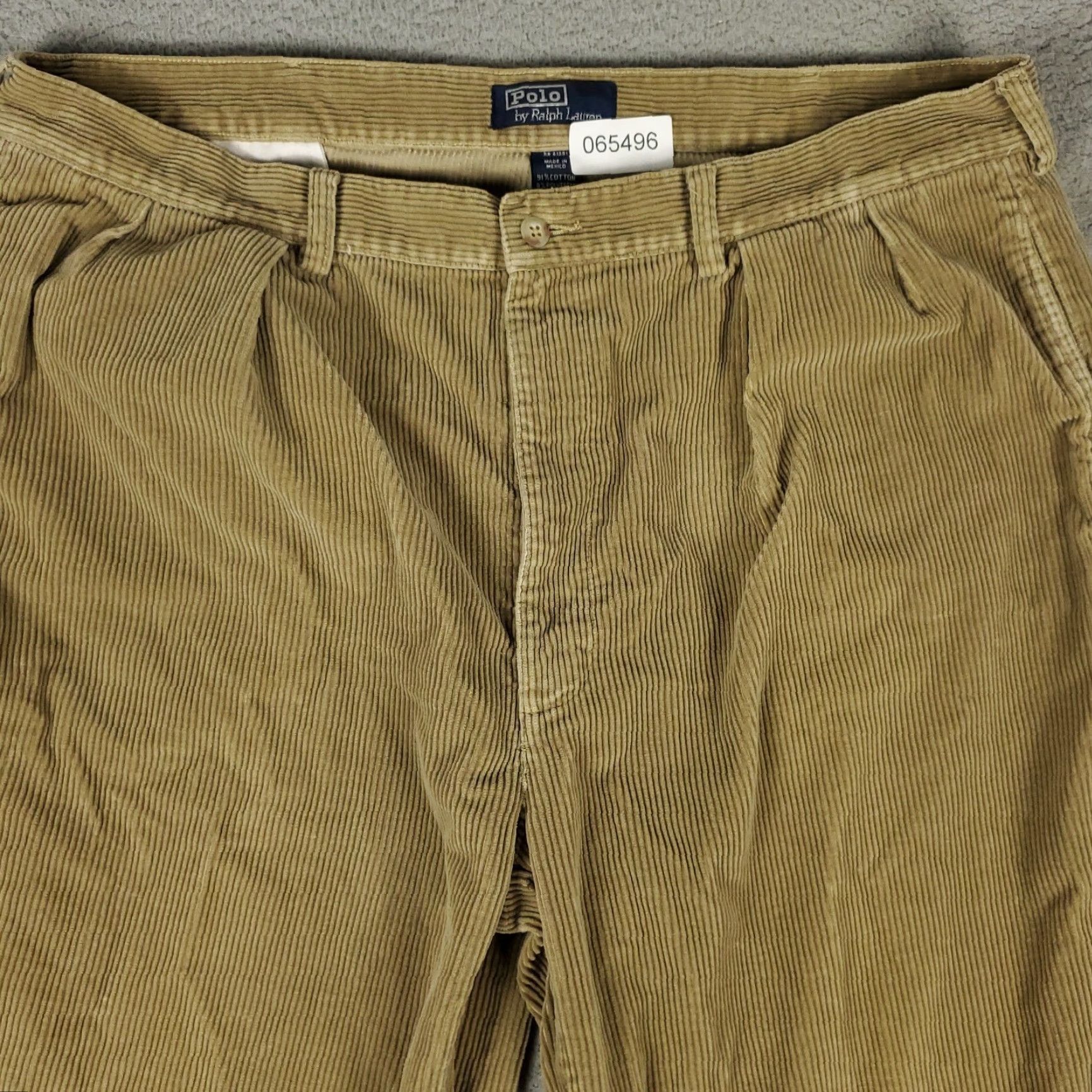 Ralph Lauren Ralph Lauren Pants Mens Regular 40x30 Beige Corduroy Straight Pleated Pocket Size US 40 / EU 56 - 2 Thumbnail