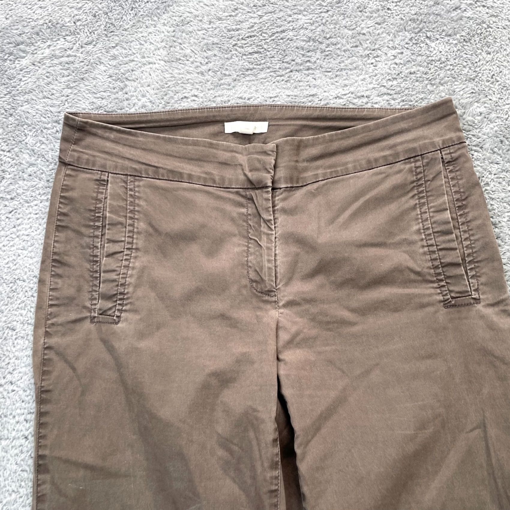 Eileen Fisher Eileen Fisher Pants Womens XS Brown Capri Cotton Spandex Stretch Cuffed Straight Inseam 23 in Caprilike Size 30" / US 8 / IT 44 - 5 Thumbnail