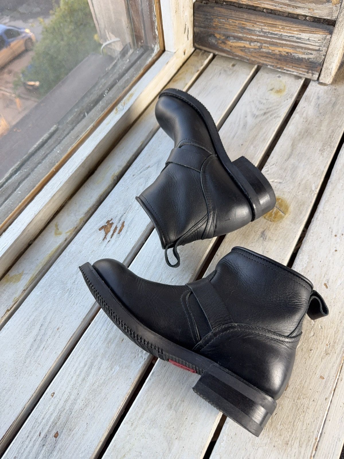 Sendra Sendra 7998 Biker Engineer Boots Black Leather Spain Size US 7 / EU 40 - 18 Thumbnail