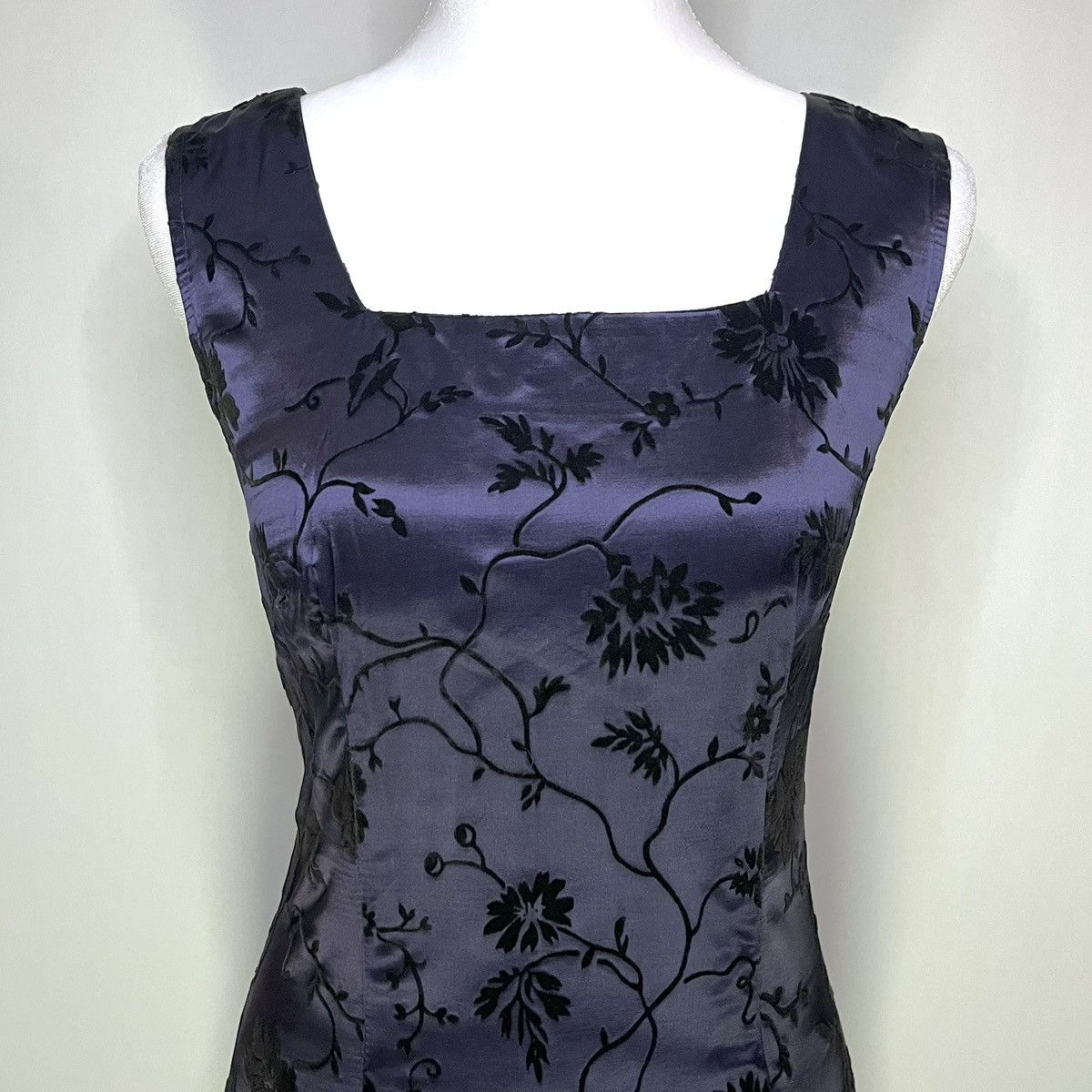 Vintage y2k 90’s VTG Street Flowers Floral Gothic Vampy Prom Dress Size M / US 6-8 / IT 42-44 - 3 Thumbnail