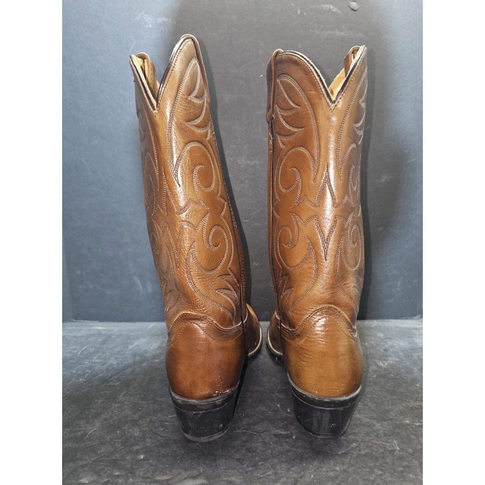 Vintage VINTAGE Acme Dingo Cowboy Western Boots Cognac Leather Pointed Toe Mens Size 9EW EW Brown Leather Western 80s Cowboy Mens Size US 8 / EU 41 - 5 Thumbnail