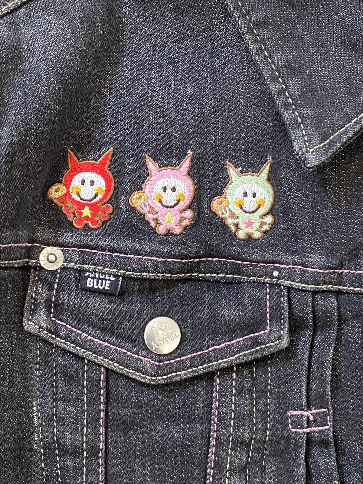 Angel Blue 2000s Angel Blue - Iconic Cute Girls Mascots Denim Jacket Size L / US 10 / IT 46 - 6 Thumbnail