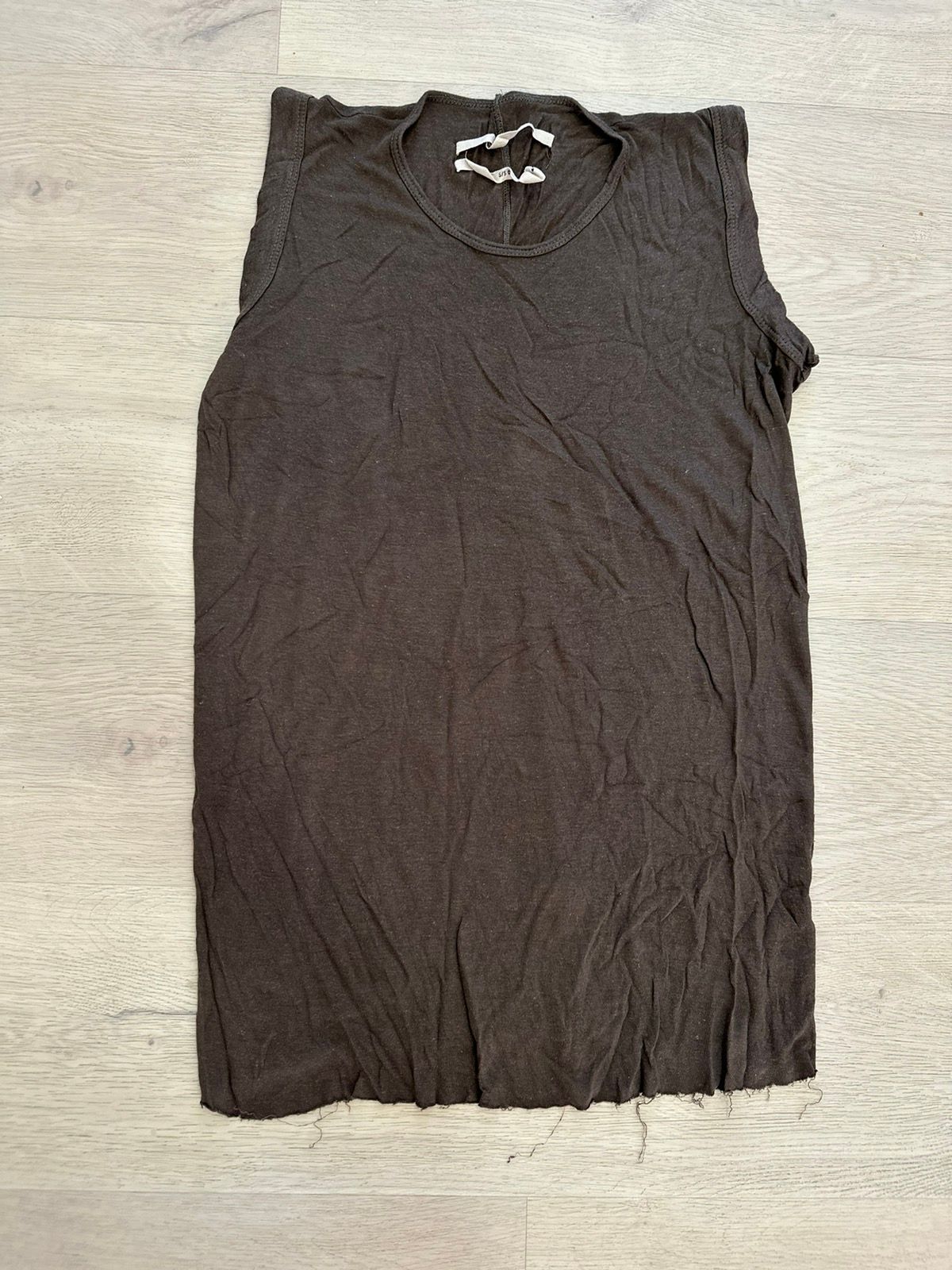 Pre-owned Rick Owens Ss 2002 Vapor Tank In Brown