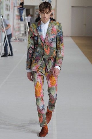 Dries Van Noten AW12 Dries Van Noten Fullprint Art Multicolor Designer Pant Size US 31 - 8 Thumbnail
