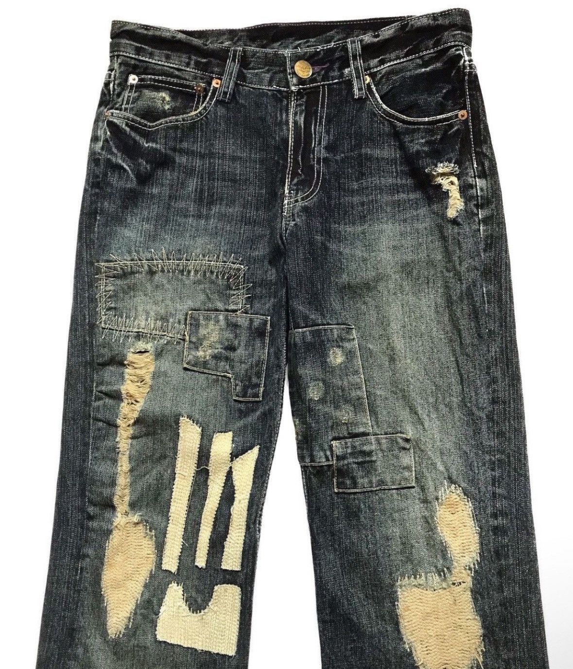 Takeo Kikuchi TAKEO KIKUCHI PATCHWORK STYLE JEANS Size US 32 / EU 48 - 3 Thumbnail
