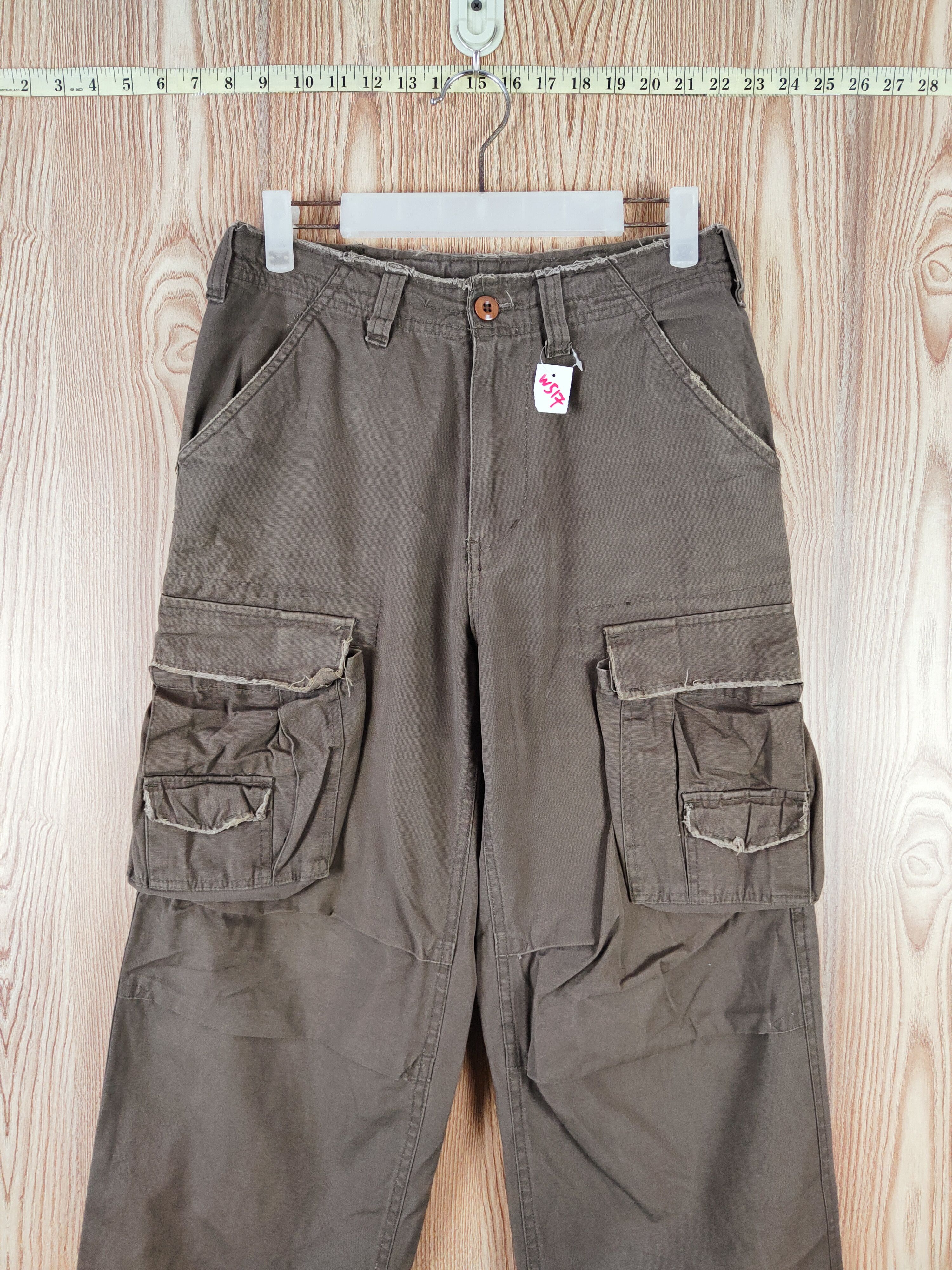 Japanese Brand Bobs Olive Multipocket Tactical Cargo Pants #W517 Size US 28 / EU 44 - 2 Thumbnail