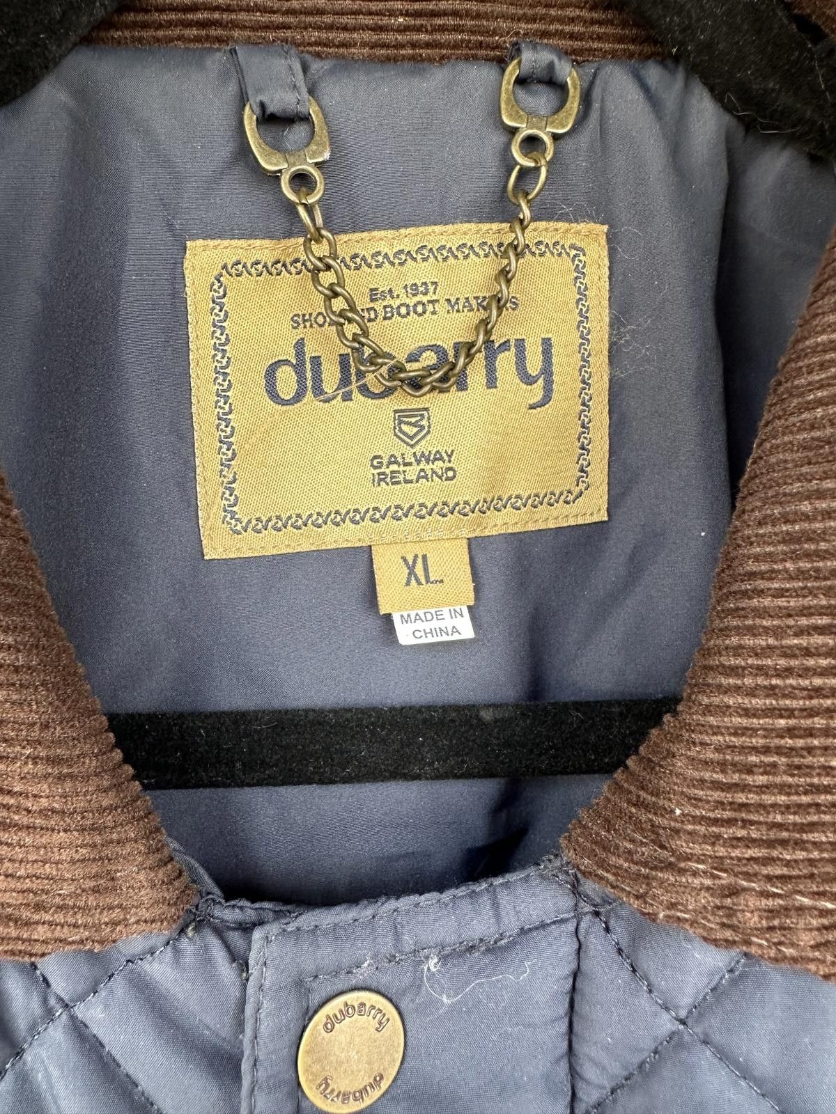 Designer Dubarry Quilted Jacket with Corduroy Collar - XL Size US XL / EU 56 / 4 - 2 Thumbnail