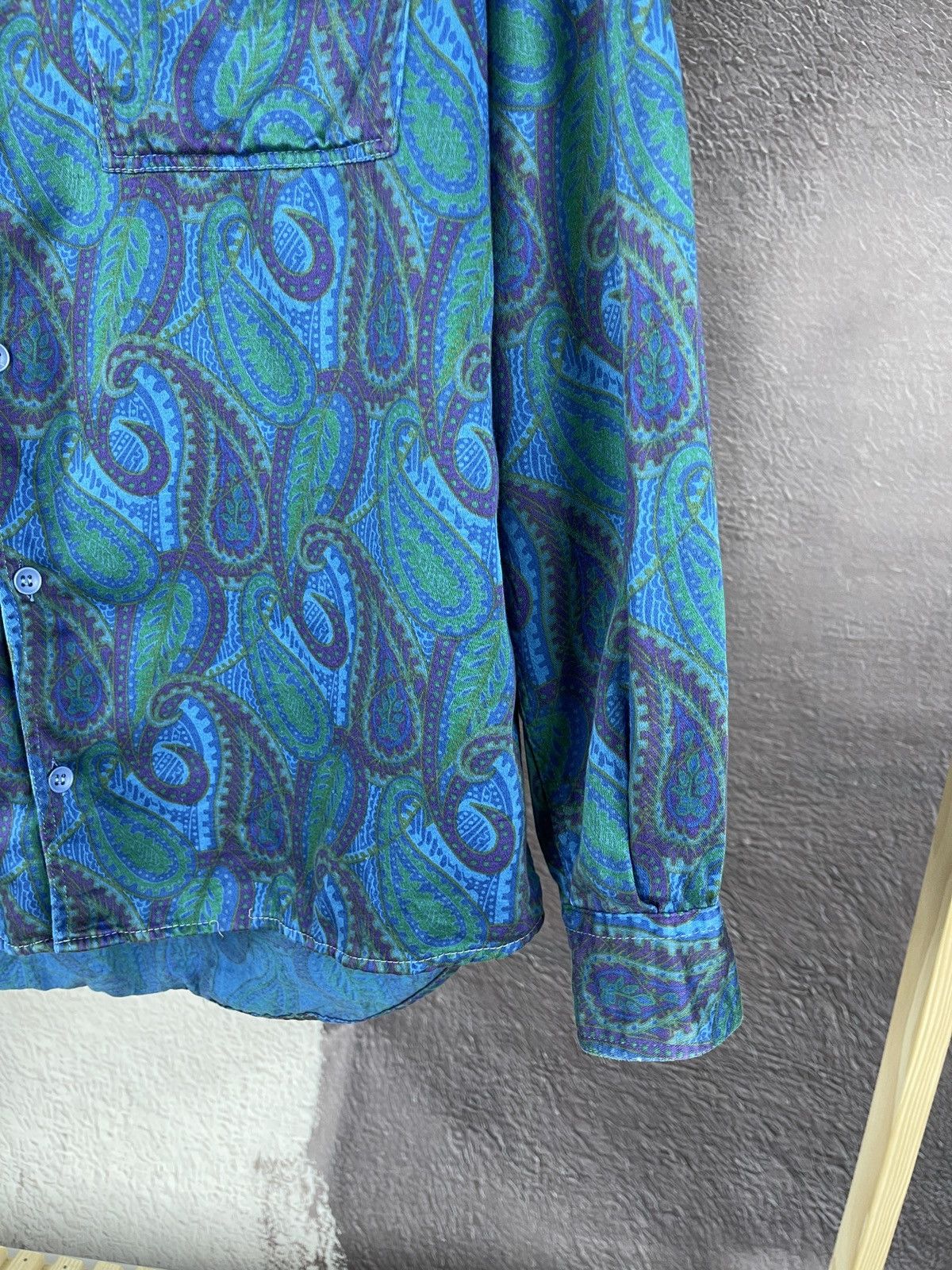 Benetton Benetton vintage 80s 90s paisley pattern made in Italy shirt Size US M / EU 48-50 / 2 - 8 Thumbnail