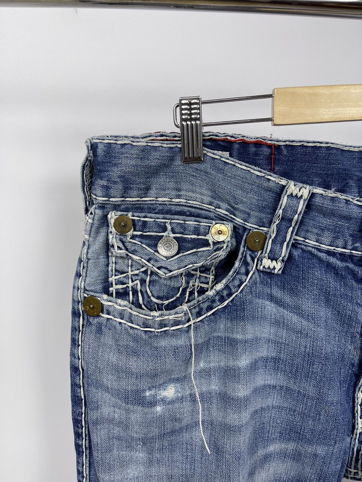 True Religion True Religion Shorts Billy Super T Y2K Denim Size 36 BlueUSA Size US 36 / EU 52 - 3 Thumbnail