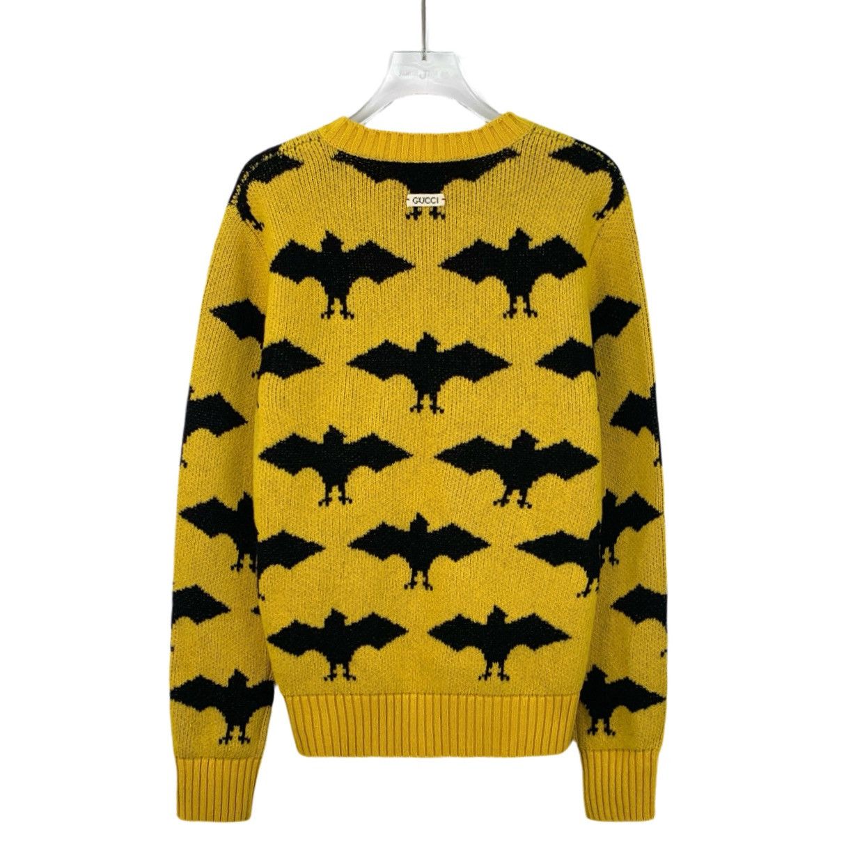Gucci Gucci Yellow Bat Intarsia Long Sleeve Knit Sweater K26WX Size XS / US 0-2 / IT 36-38 - 2 Thumbnail
